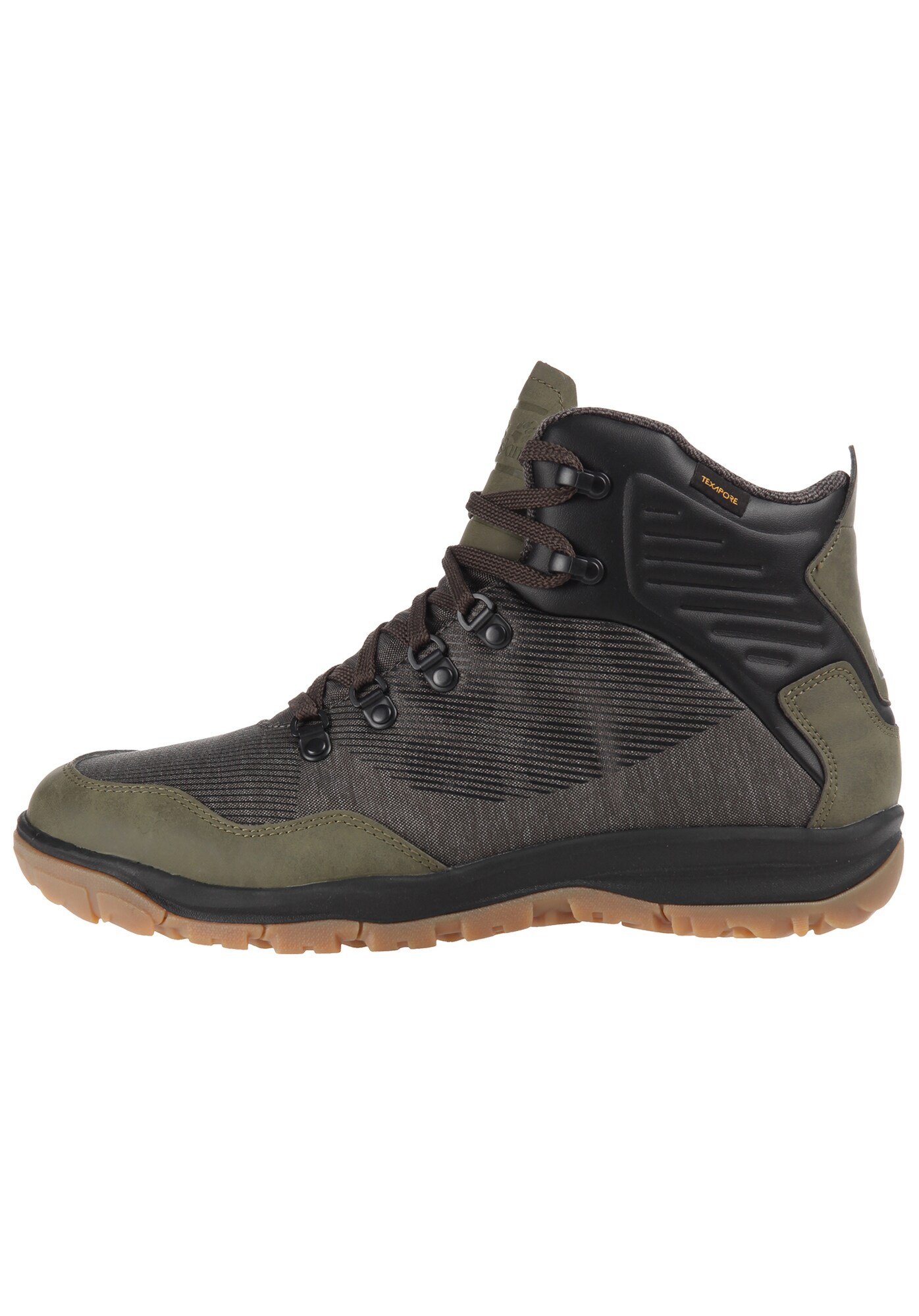 JACK WOLFSKIN Schnürstiefeletten khaki / schwarz