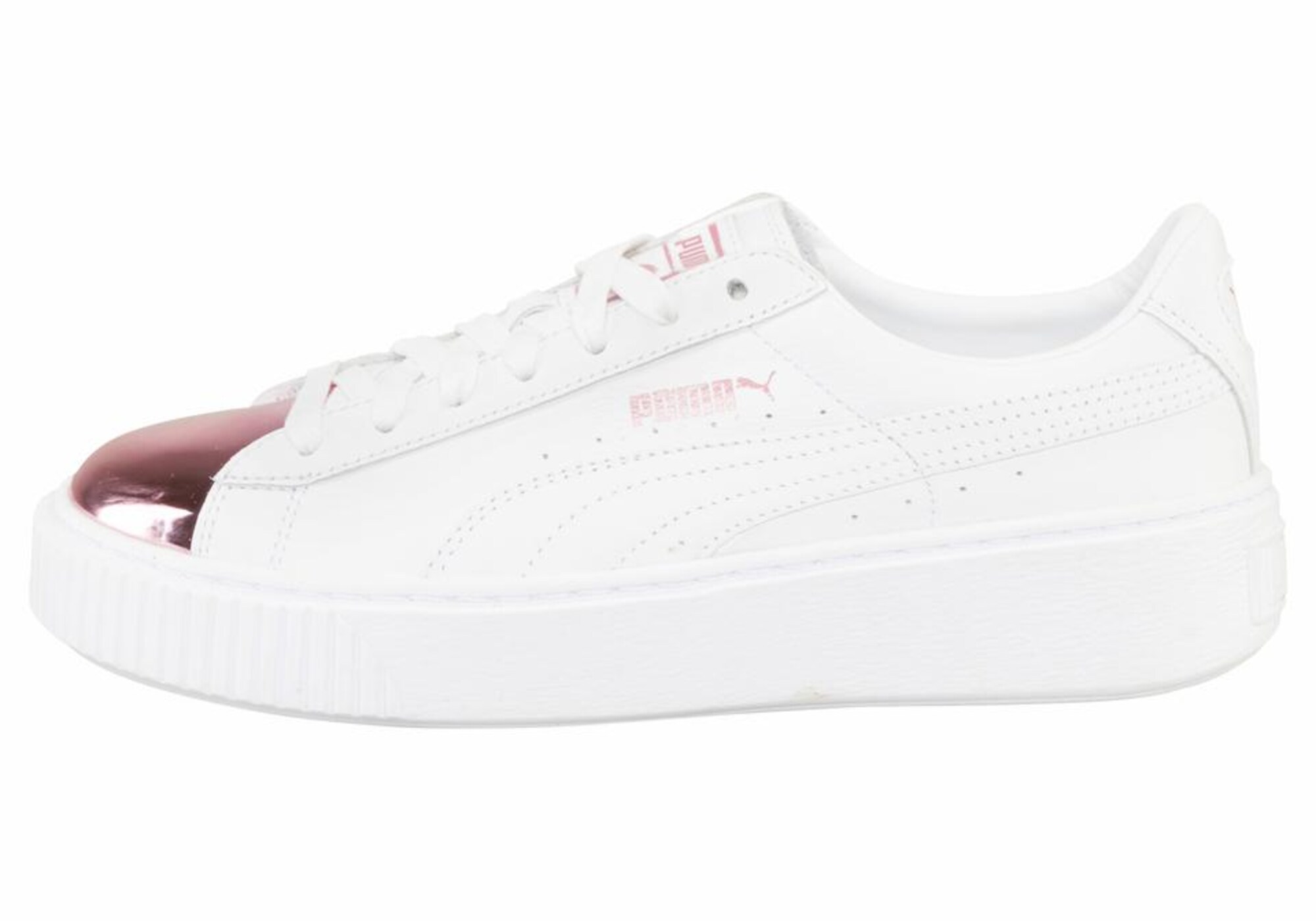 Puma Dames Sneakers Laag Rose Goud Wit puma kopen in de aanbieding