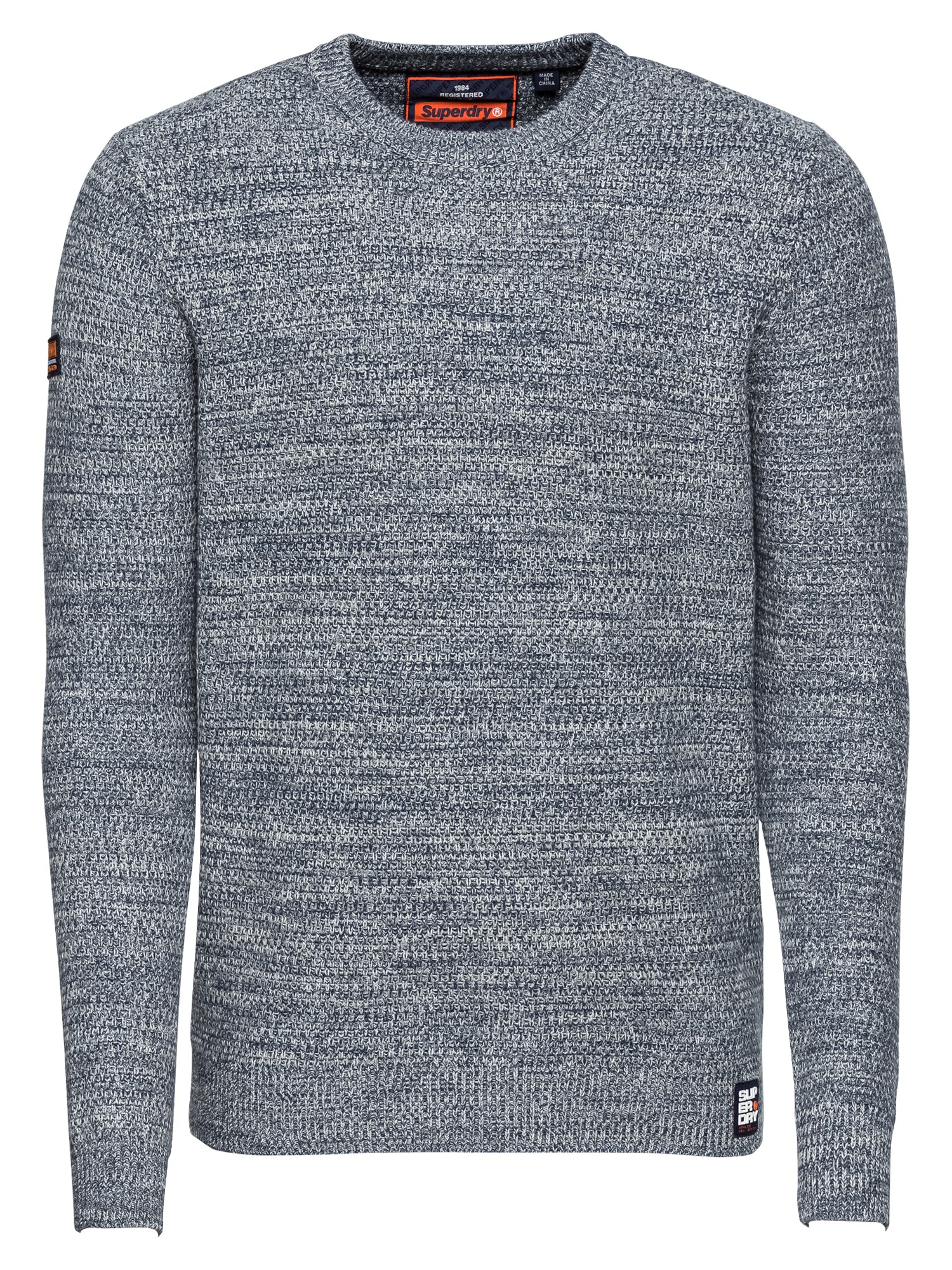 Superdry Heren Trui Upstate Crew Donkergrijs superdry kopen in de aanbieding