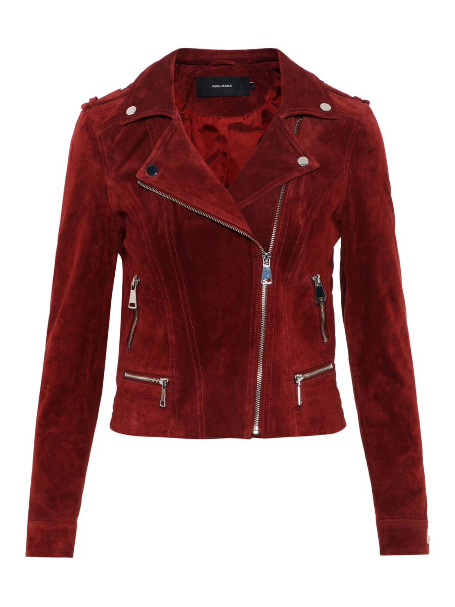 Vero Moda Dames Tussenjas Suede Roestrood vero moda kopen in de aanbieding