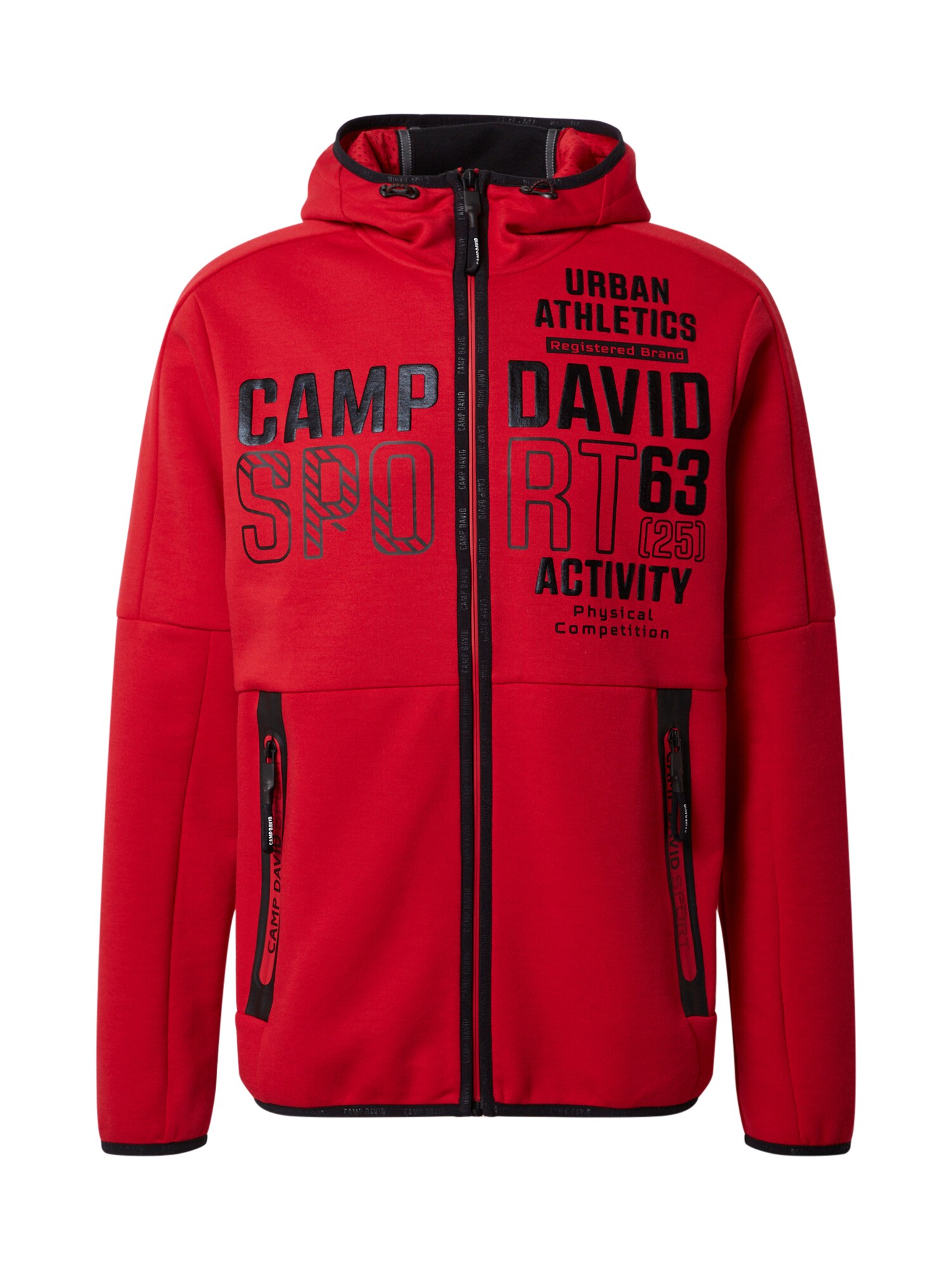 CAMP DAVID Džemperis  kraujo spalva / juoda