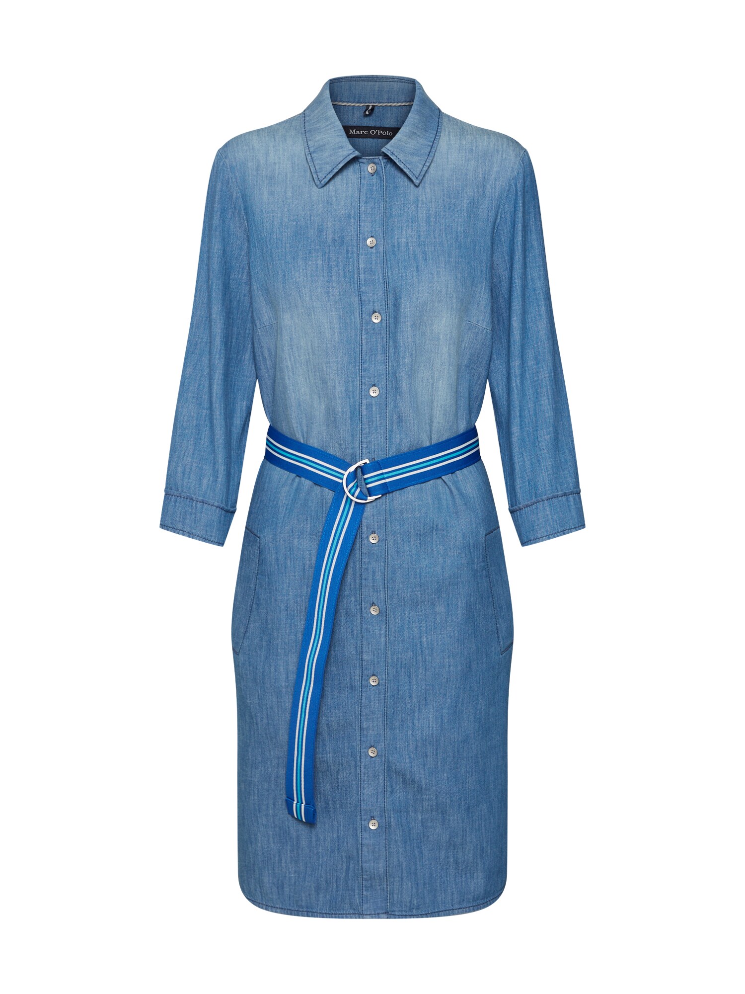 Marc Opolo Dames Blousejurk Blauw Denim marc opolo kopen in de aanbieding