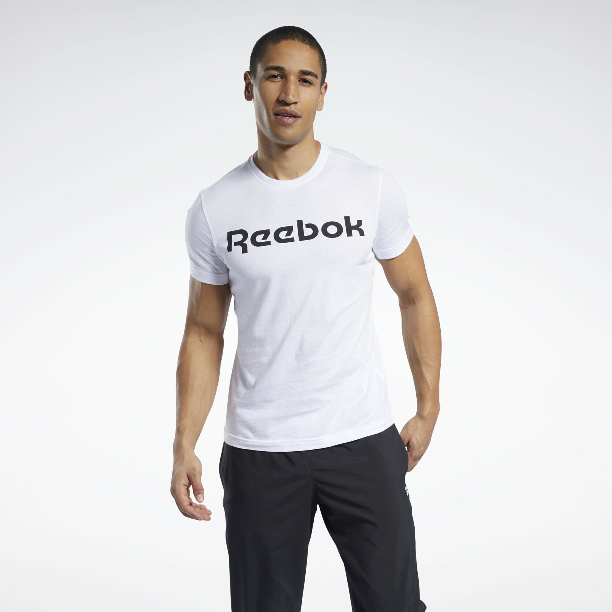 Reebok Funkcionális felső  fekete / fehér termék 2. képe