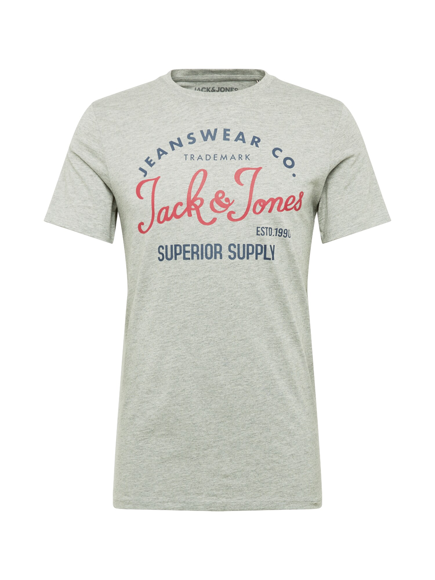 JACK & JONES Marškinėliai  raudona / tamsiai mėlyna / šviesiai pilka