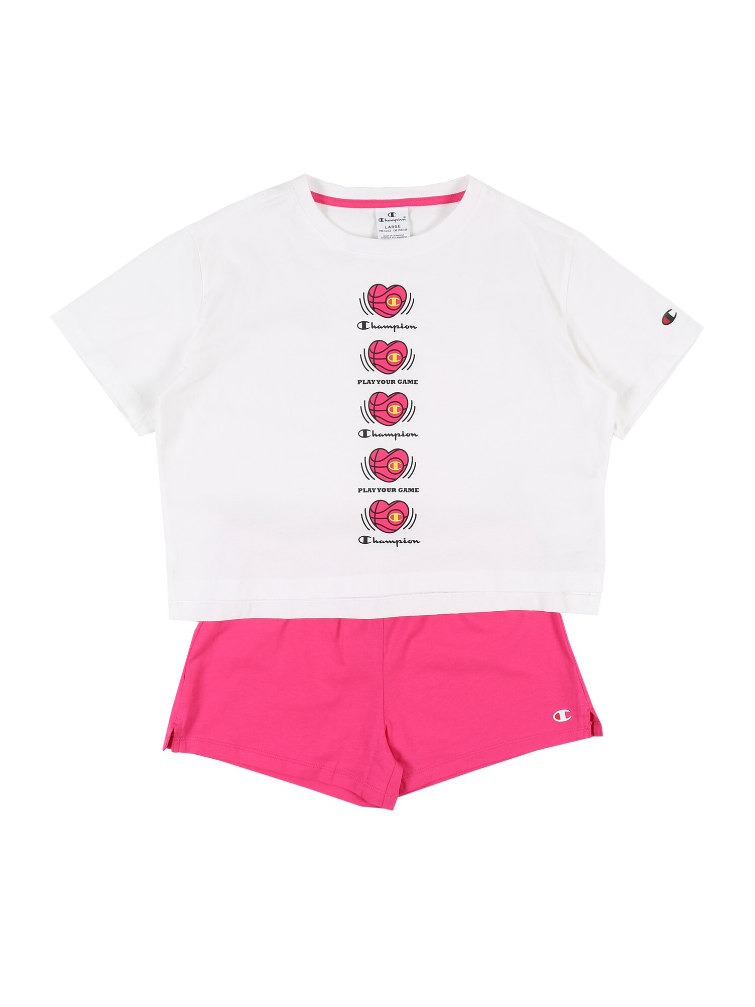 Champion Authentic Athletic Apparel Sportinis kostiumas  balta / rožinė