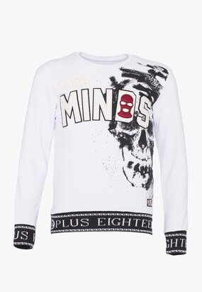 PLUS EIGHTEEN Sweatshirt Zwart / Wit