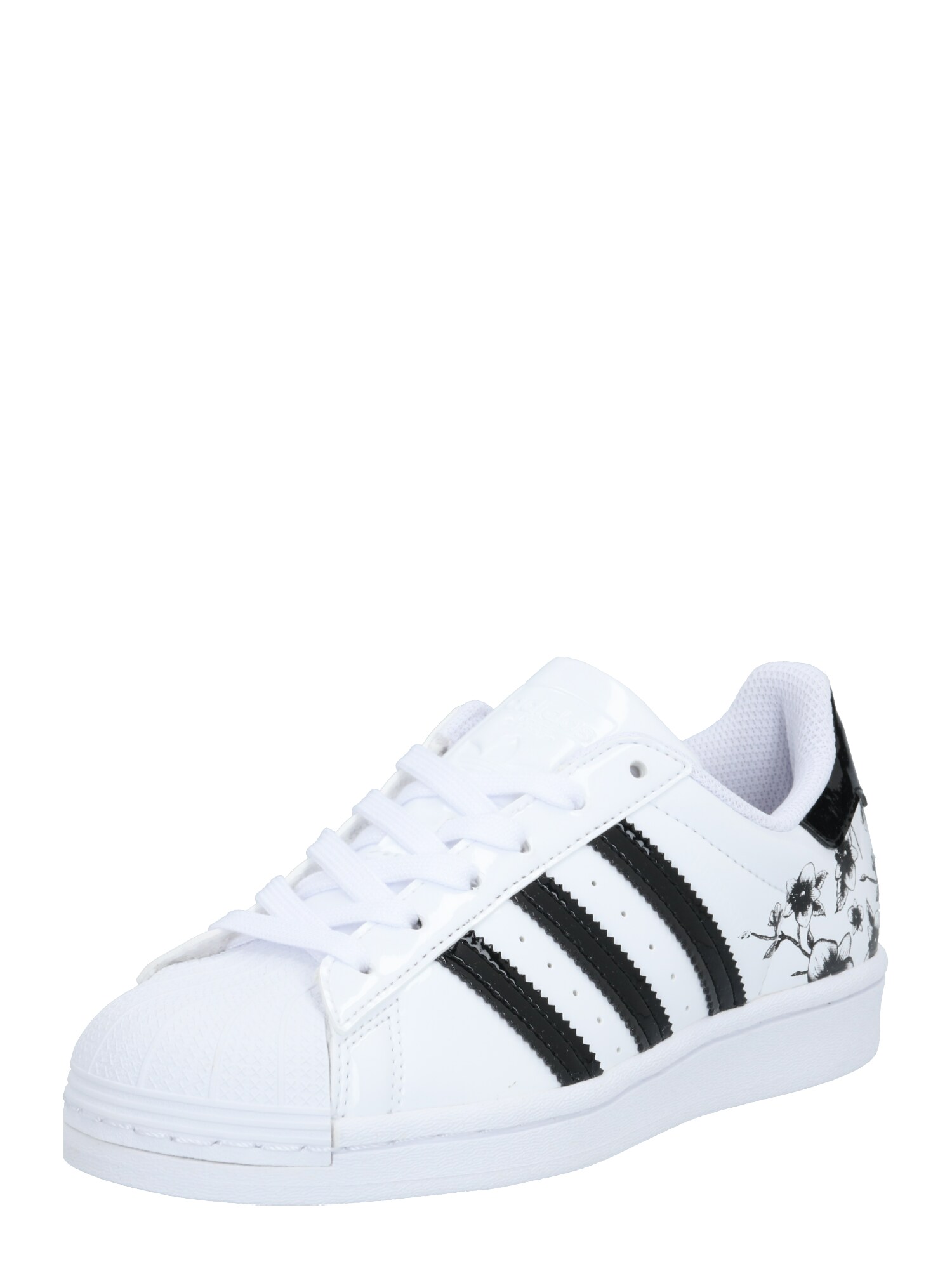 ADIDAS ORIGINALS Sportbačiai 'Superstar J'  juoda / balta