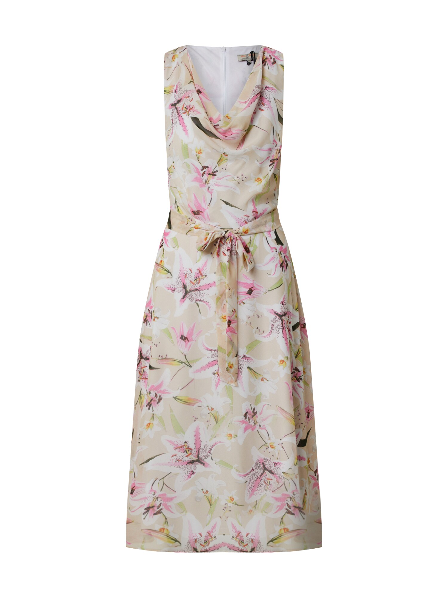 Dorothy Perkins Suknelė 'Floral Cowl'  balta / rožių spalva