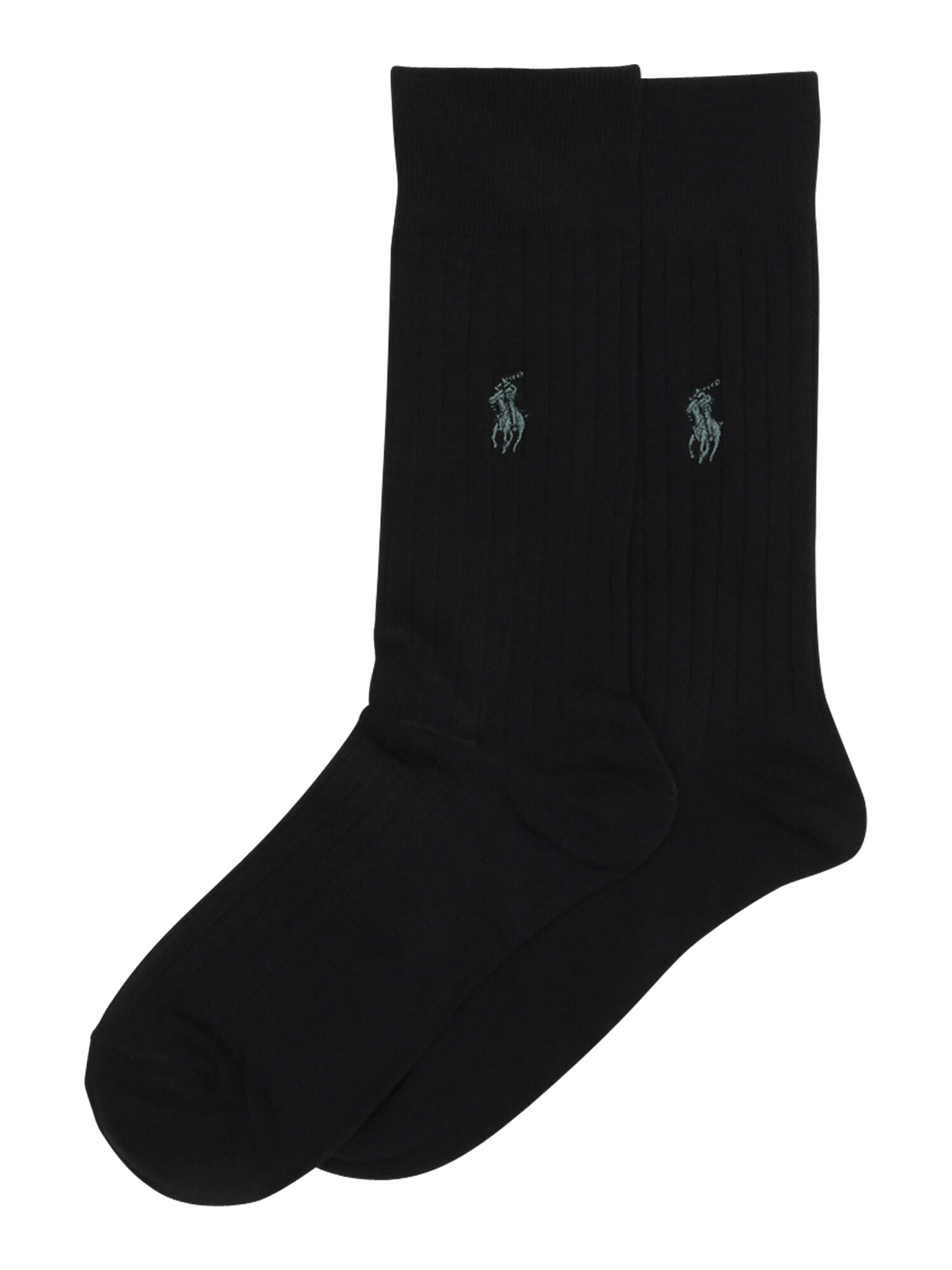 Polo Ralph Lauren Ponožky 'RIB EGYPTIAN-SOCKS-2 PACK'  čierna