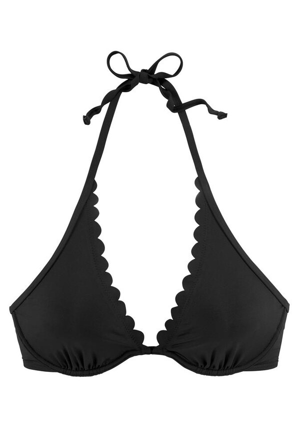 LASCANA, Bikini felső 'Scallop', fekete, 2 kép a 4 közül