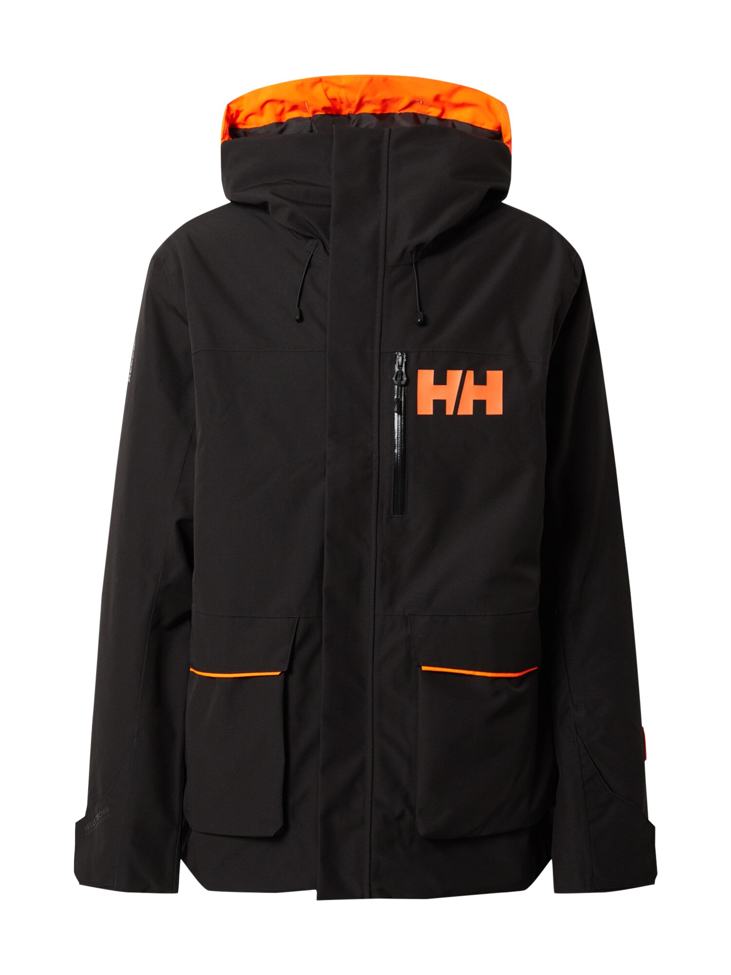 HELLY HANSEN Žieminė striukė 'KICKINGHORSE'  juoda / oranžinė