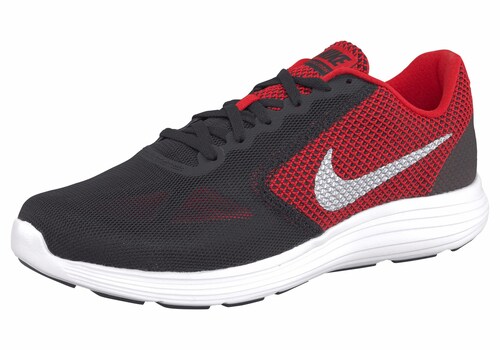 NIKE Laufschuh Revolution 3 4E rot / schwarz