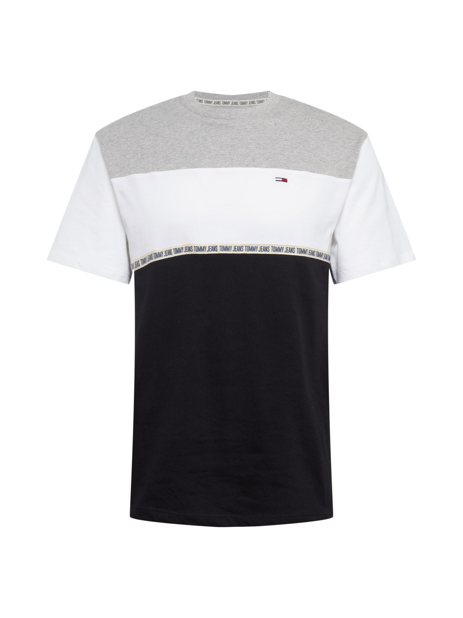 Tommy Jeans Heren Shirt Grijs Zwart Wit tommy jeans kopen in de aanbieding