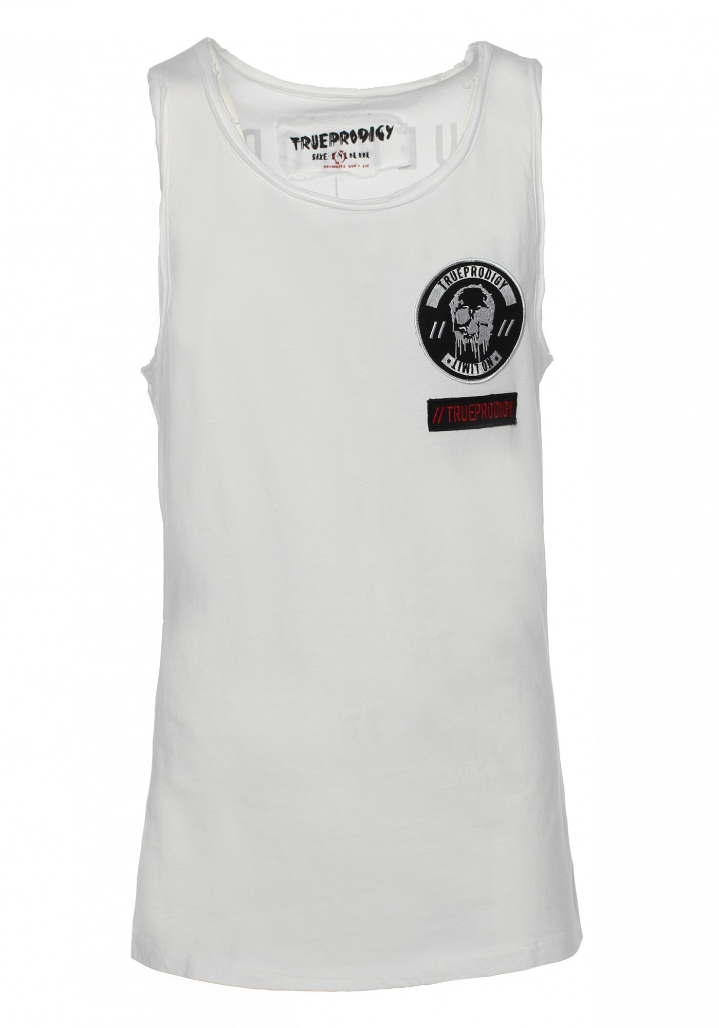 Trueprodigy Heren Shirt No Limit Kersrood Zwart Wit trueprodigy kopen in de aanbieding