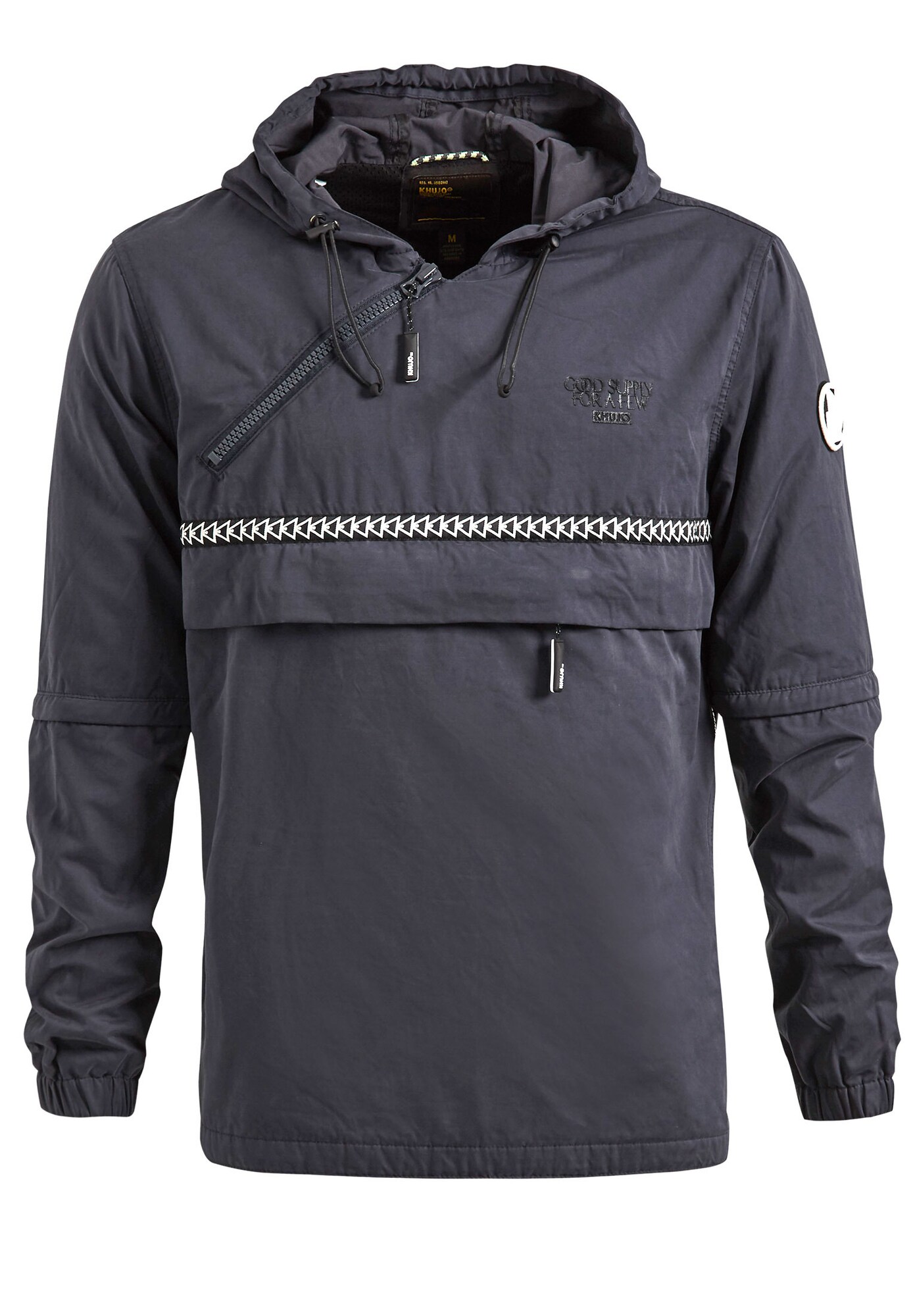 Khujo Heren Tussenjas Dean Navy Zwart Wit khujo kopen in de aanbieding