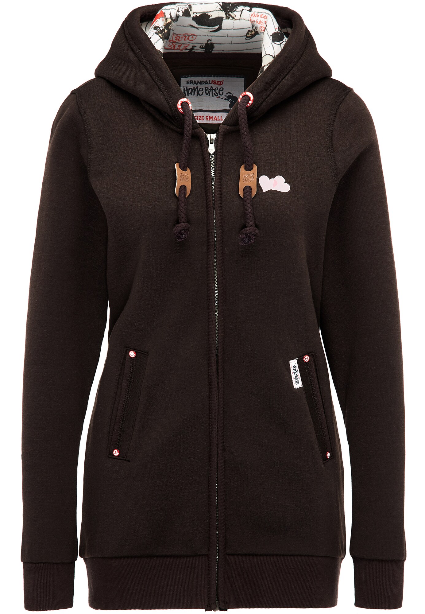 Homebase Dames Sweatvest Bruin homebase kopen in de aanbieding