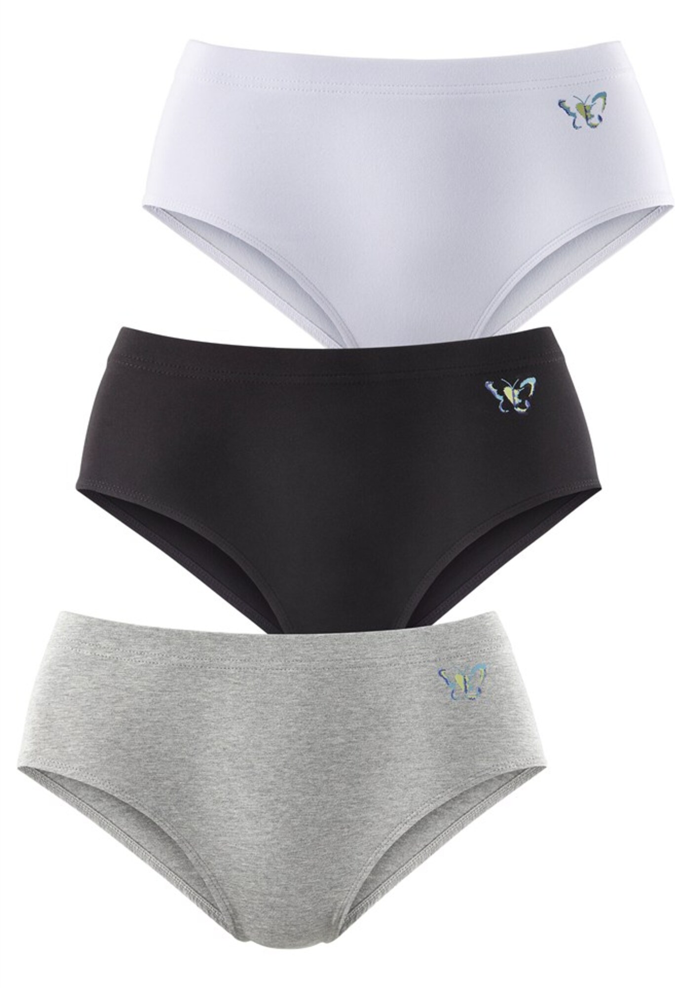 PETITE FLEUR Kūną formuojančios kelnaitės 'Bauch weg'  margai pilka / juoda / balta