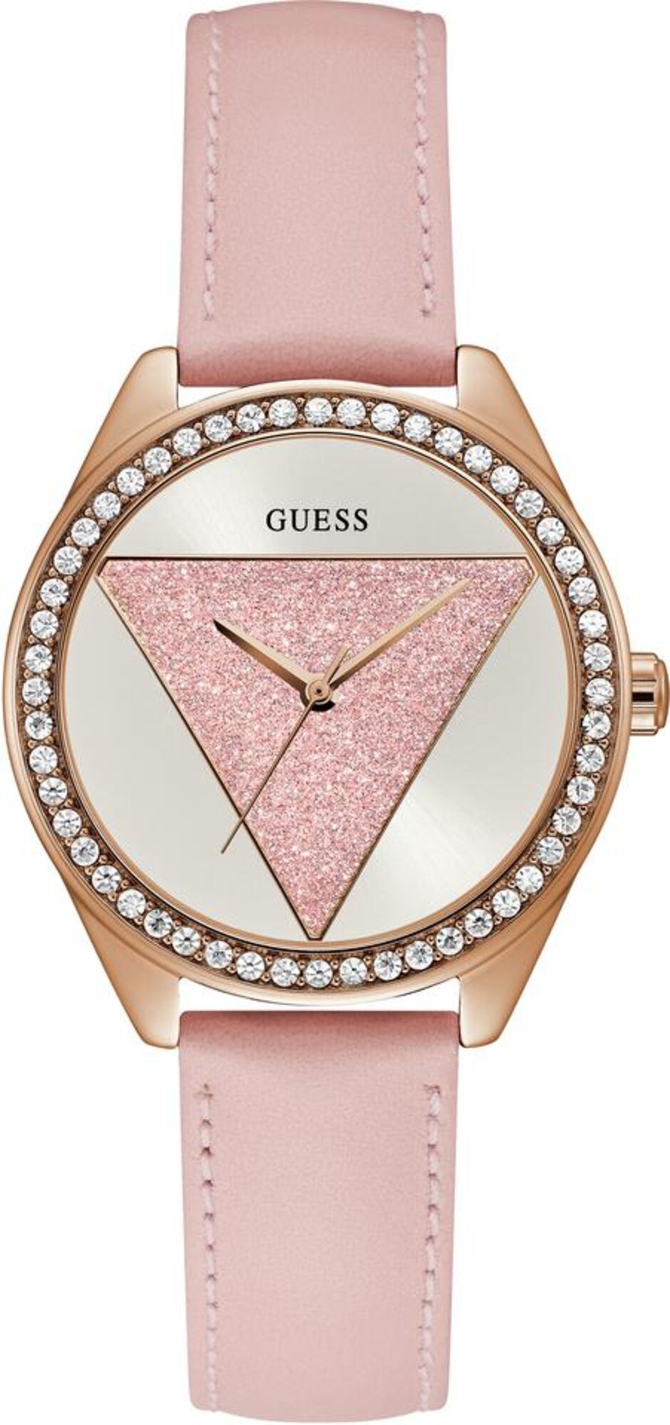 GUESS Analoginis (įprastinio dizaino) laikrodis  ryškiai rožinė spalva / rožinio aukso spalva / balta