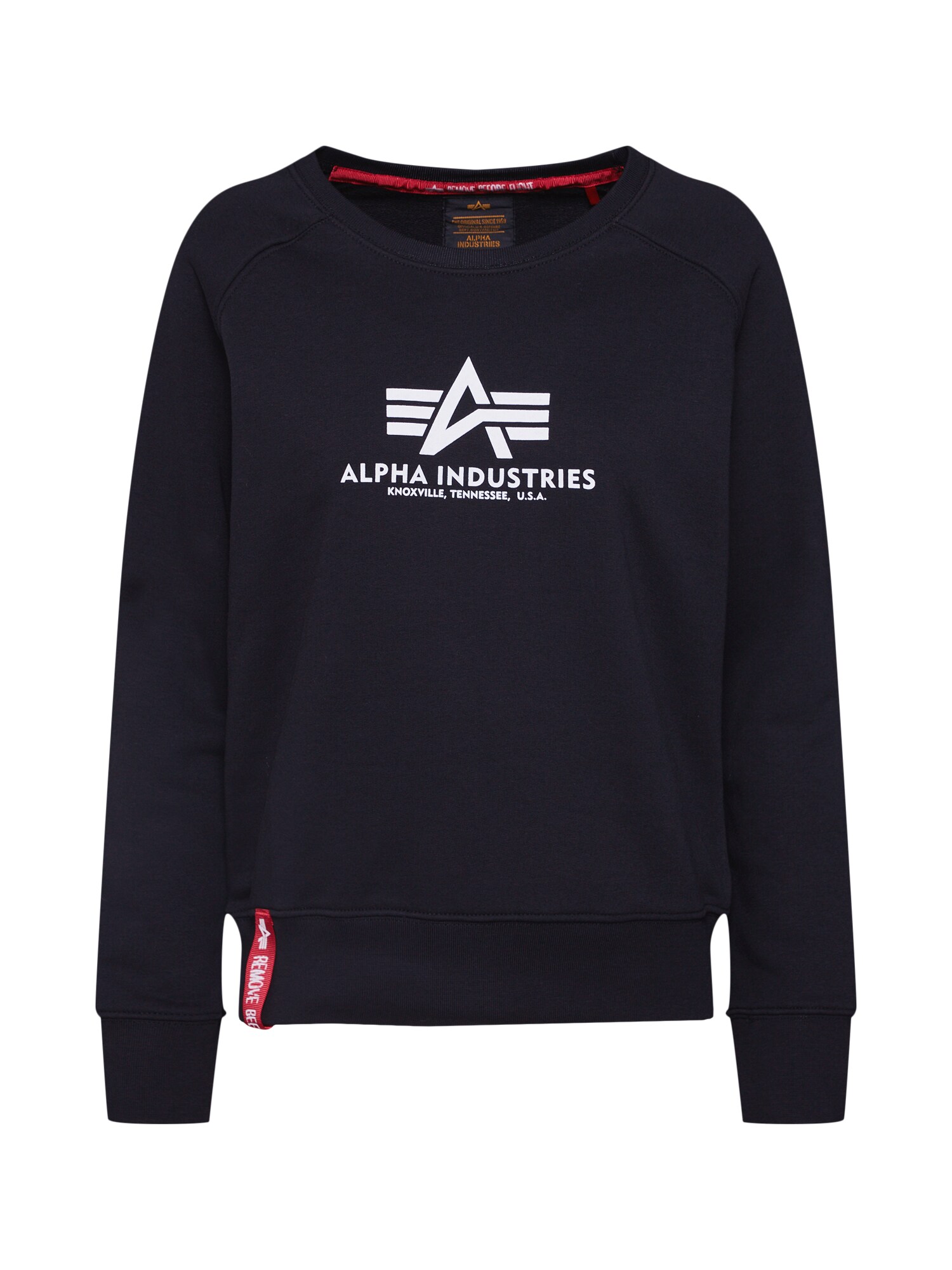 ALPHA INDUSTRIES Mikina  čierna / biela