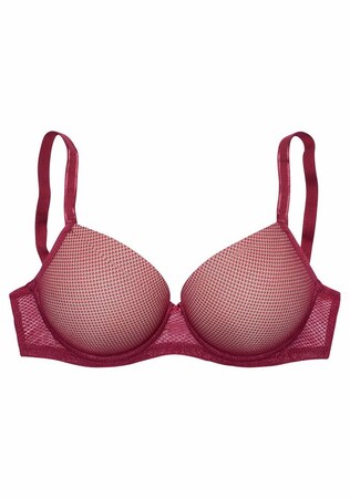 LASCANA, Melltartó 'Invisible Pink', piros