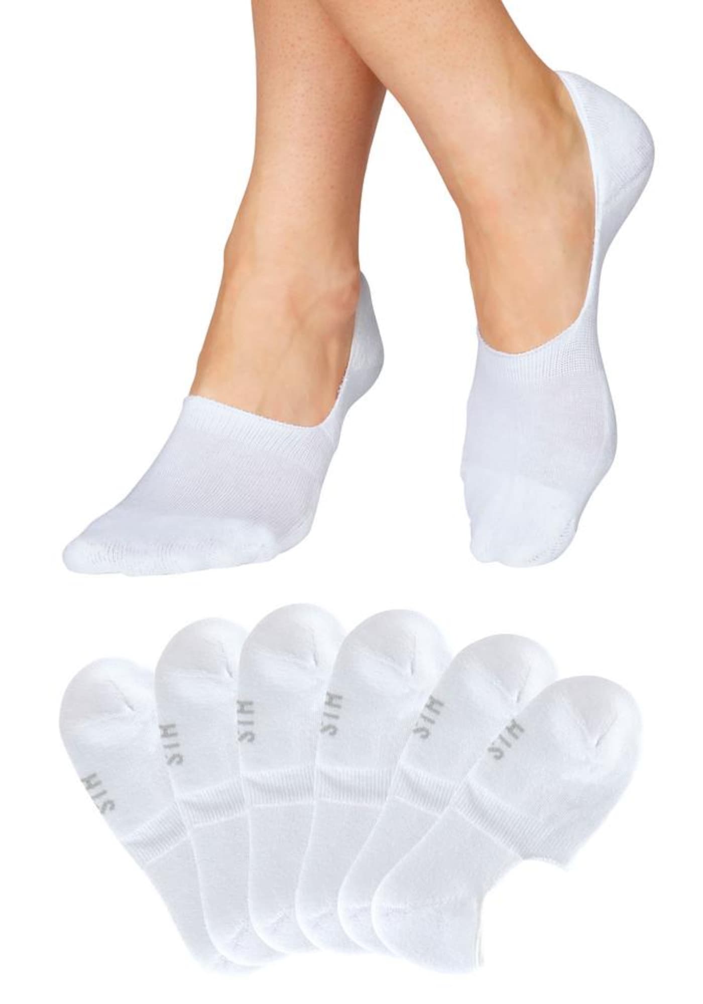 H.I.S Дамски чорапи тип терлици  бяло