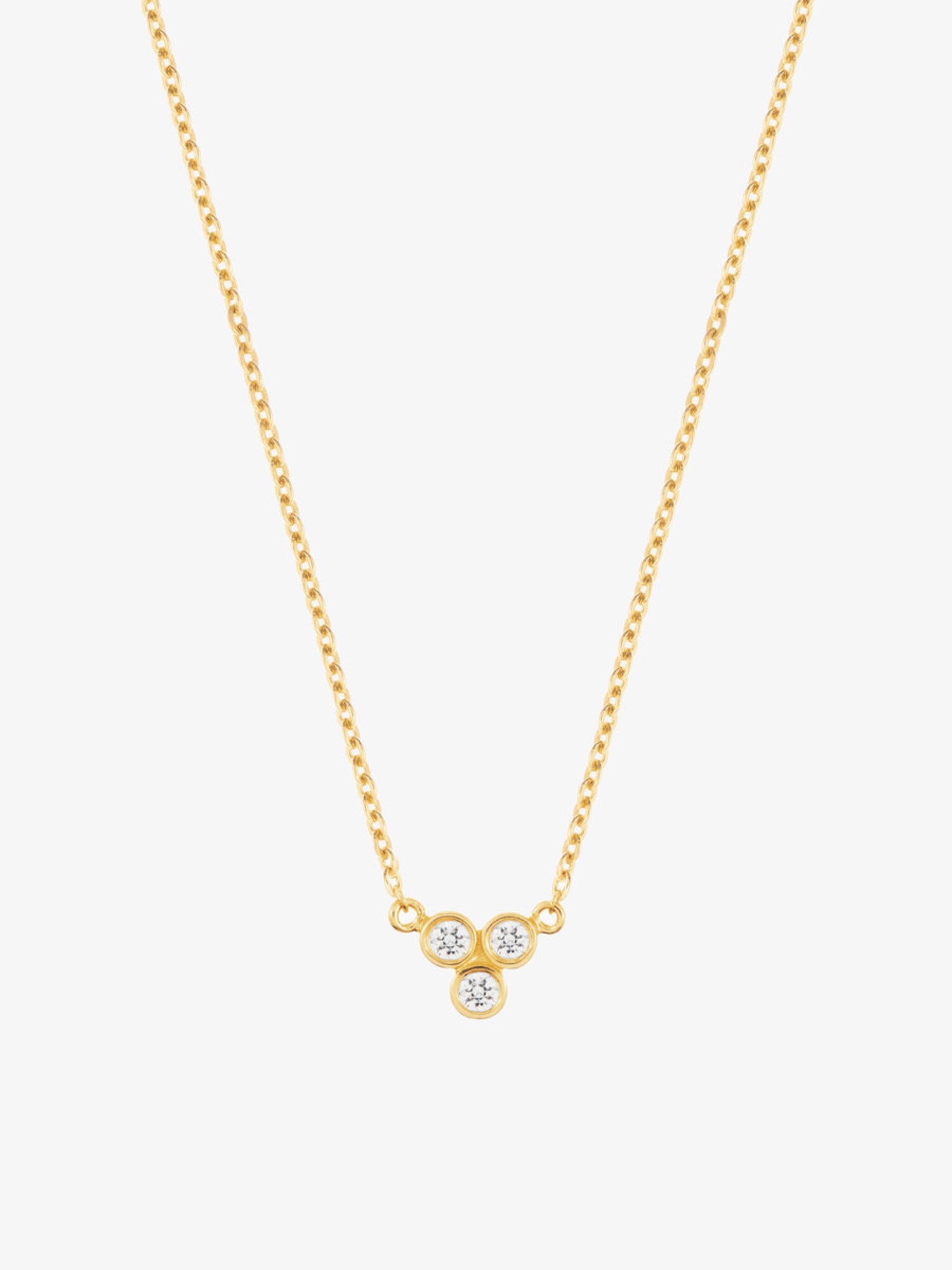 Id Fine Dames Ketting Tristar Goud Transparant id fine kopen in de aanbieding