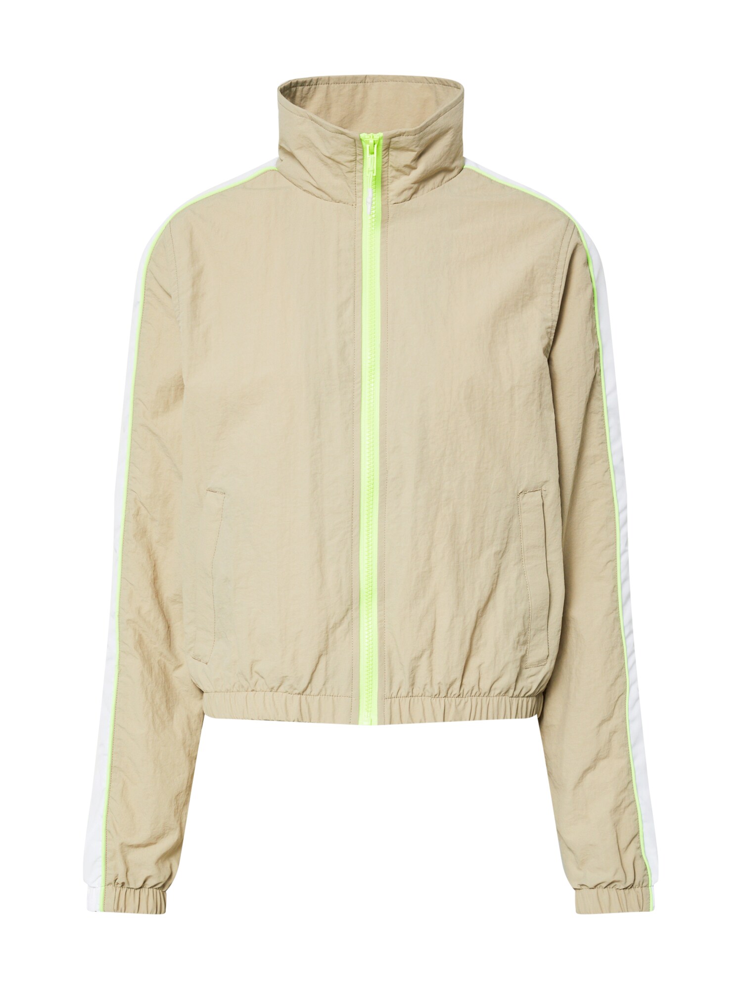 Urban Classics Demisezoninė striukė  balta / smėlio / neoninė žalia
