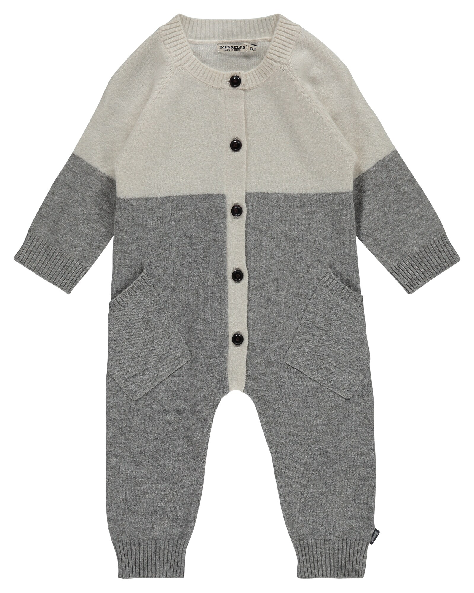 Impselfs Jongens Rompertjebody Grijs Wit impselfs kopen in de aanbieding