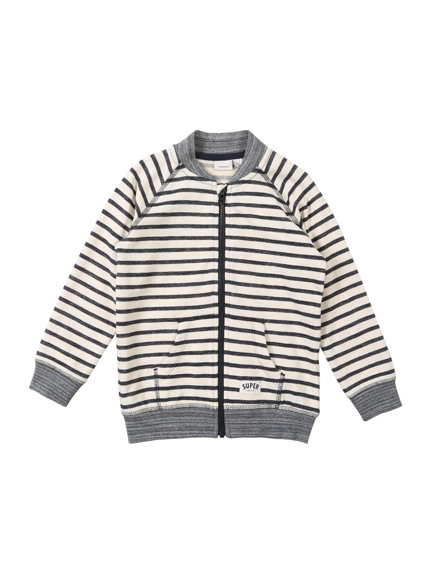 Name It Jongens Sweatshirt Nmmfarik Swe Card Unb Beige Saffier name it kopen in de aanbieding