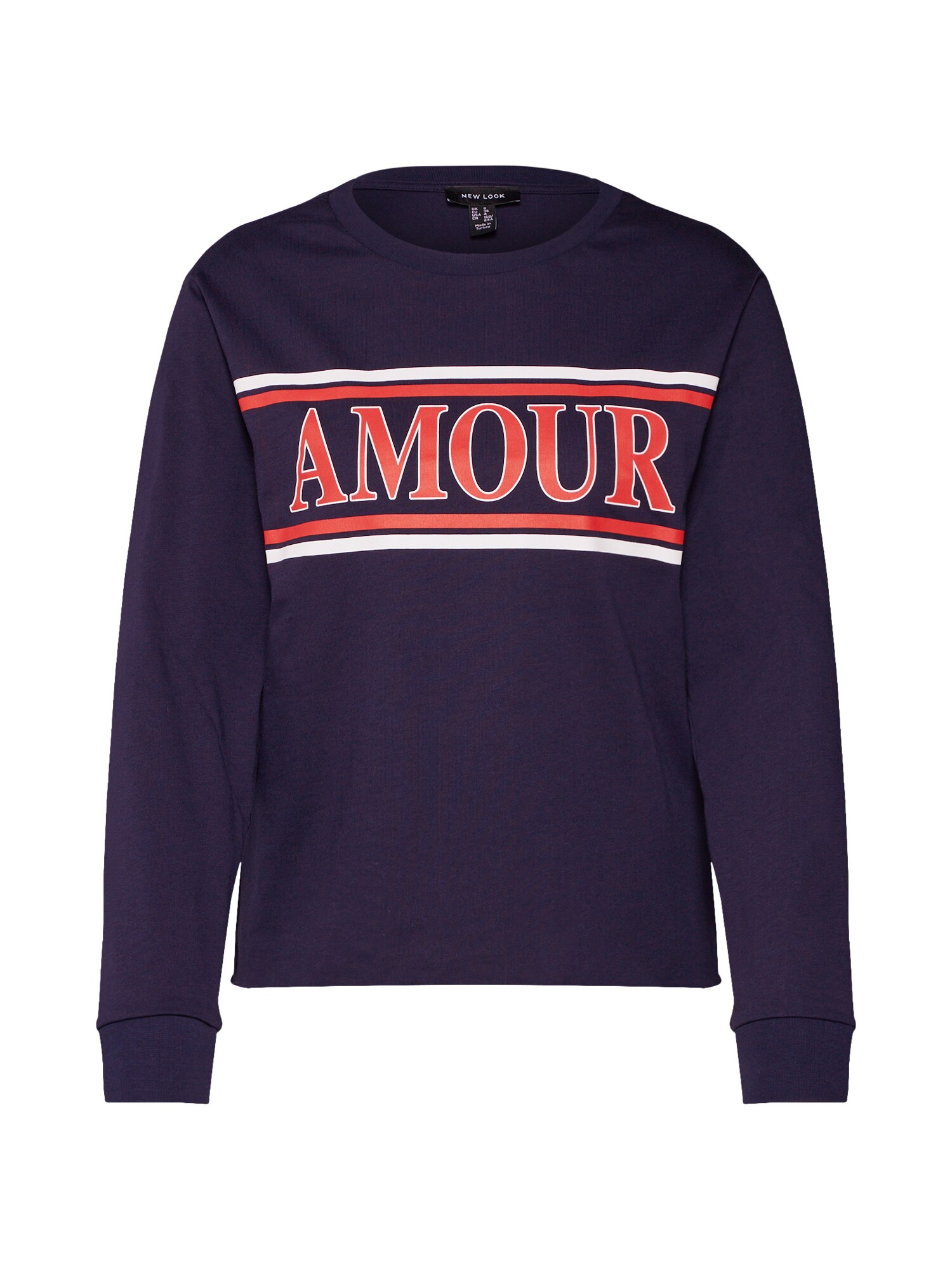 New Look Dames Sweatshirt Navy Rood Wit new look kopen in de aanbieding