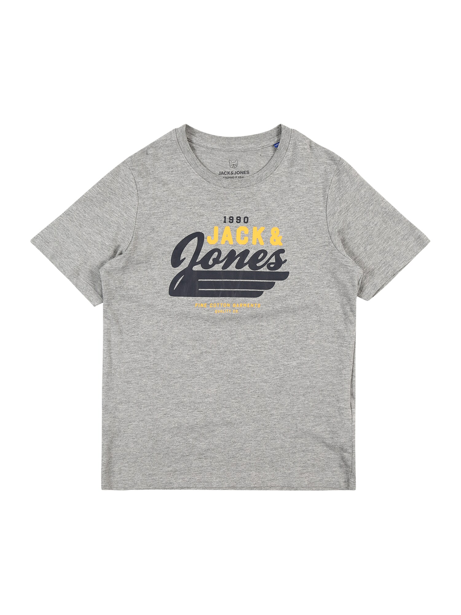 Jack & Jones Junior Marškinėliai  margai pilka / geltona / tamsiai mėlyna