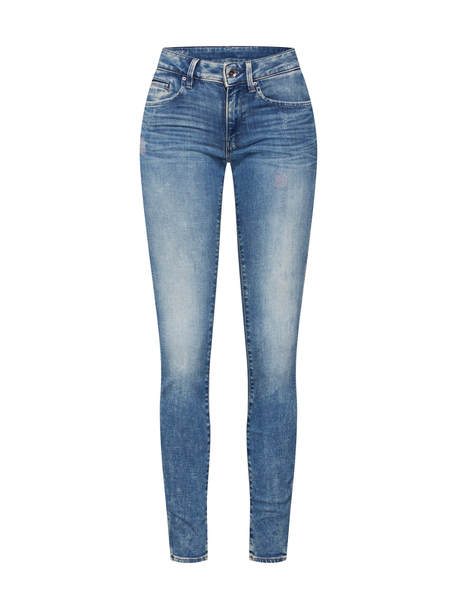 Gstar G Star Raw Dames Jeans Midge Zip Blauw Denim gstar kopen in de aanbieding