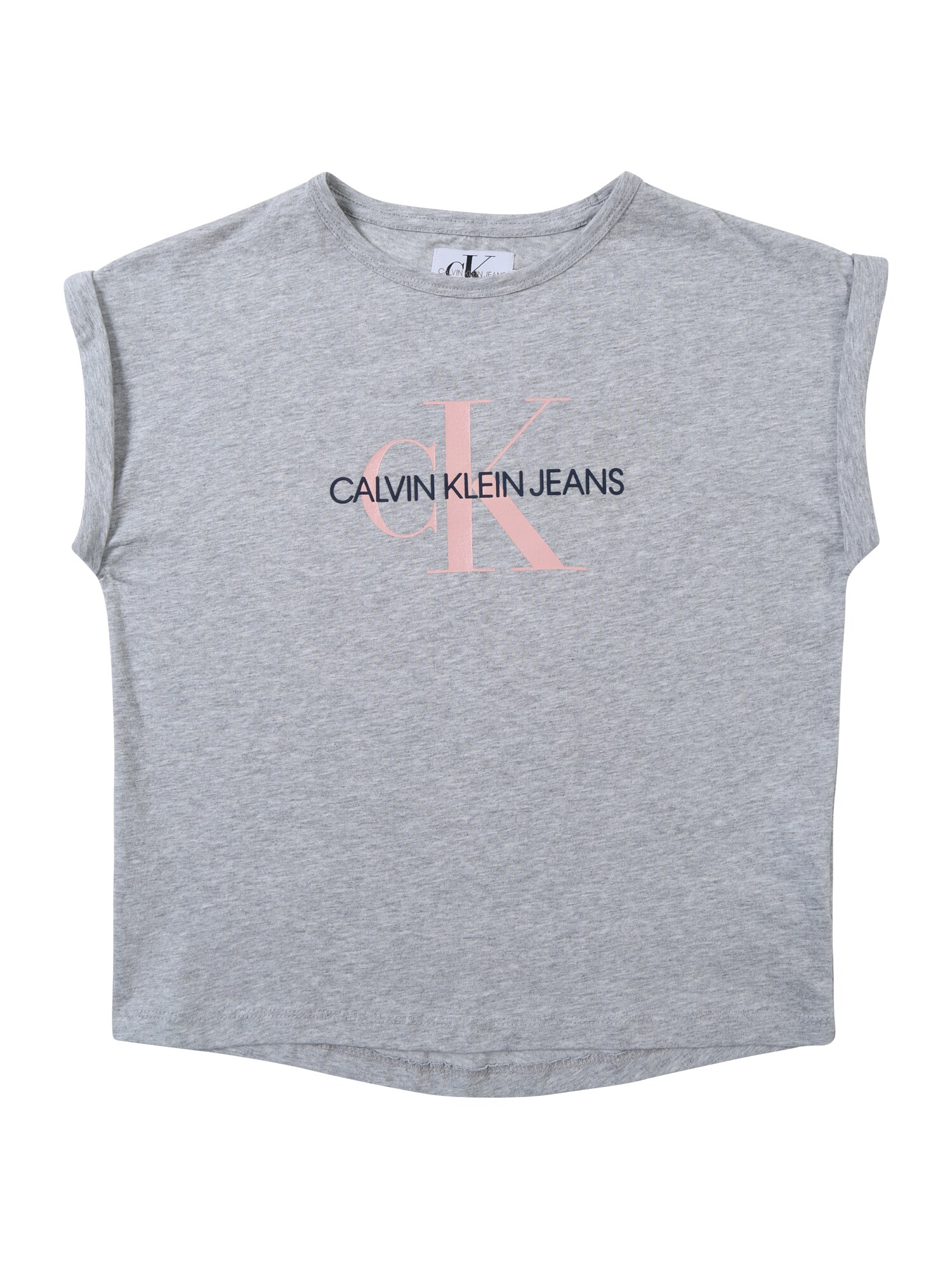 Calvin Klein Jeans Meisjes Top Grijs Gemeleerd calvin klein jeans kopen in de aanbieding