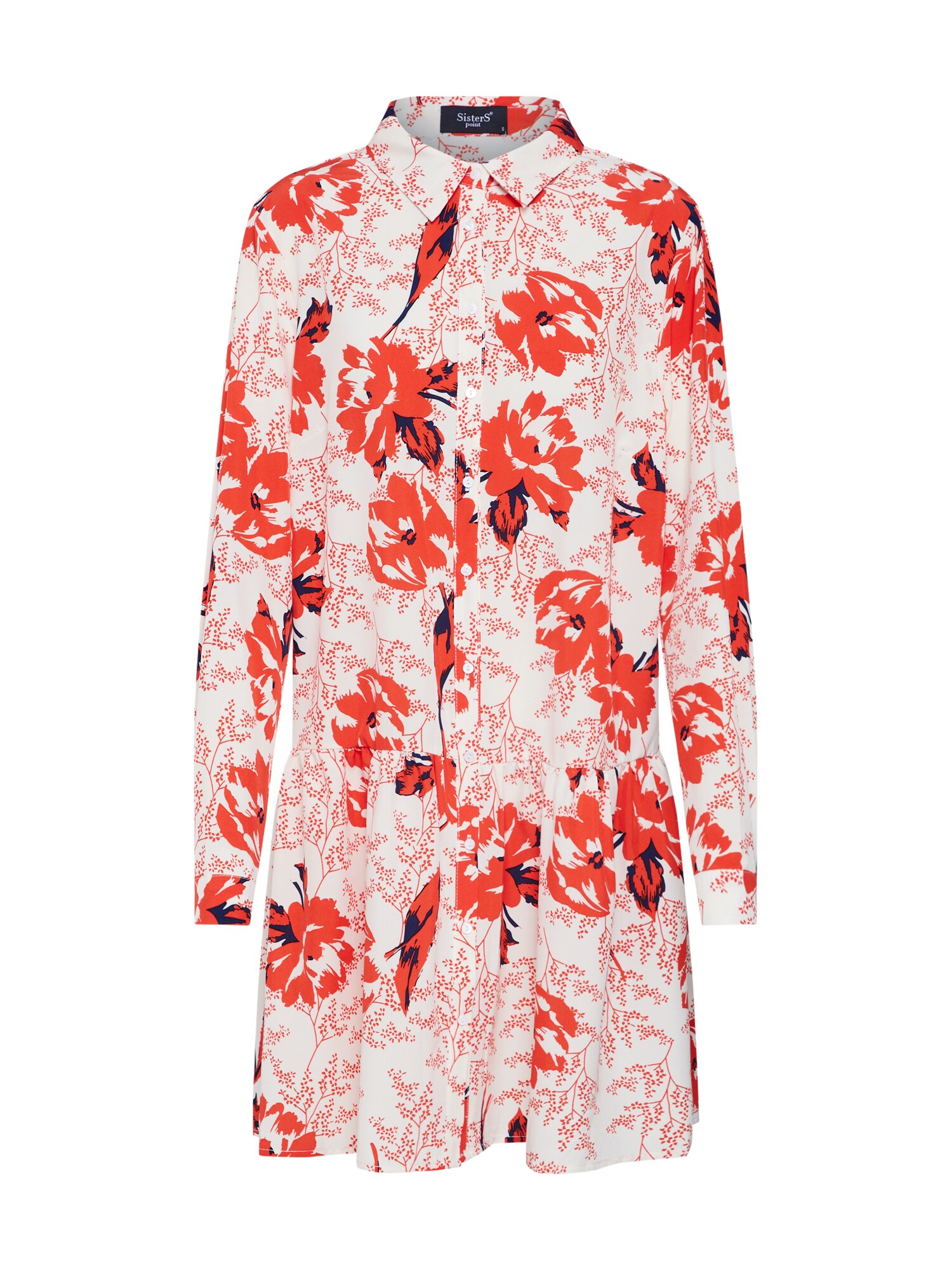 Sisters Point Dames Blousejurk Vaja Dr3 Creme Rood sisters point kopen in de aanbieding