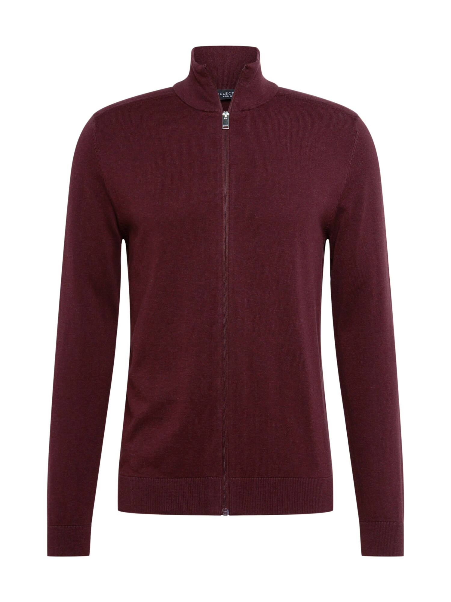 SELECTED HOMME Kardiganas 'Berg'  vyno raudona spalva