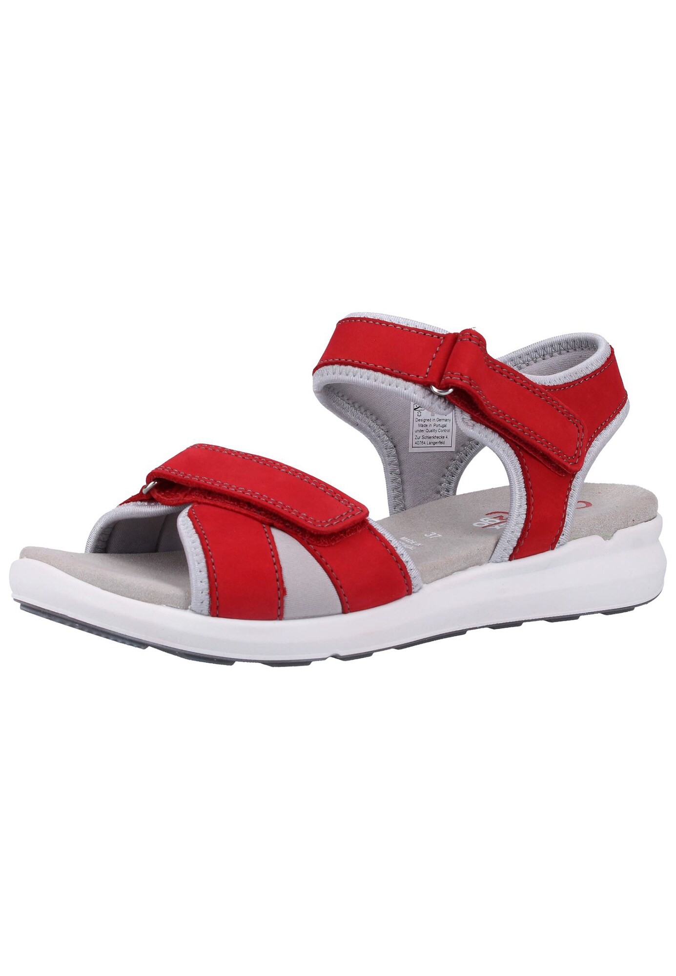 Ara Dames Sandalen Met Riem Grijs Rood ara kopen in de aanbieding