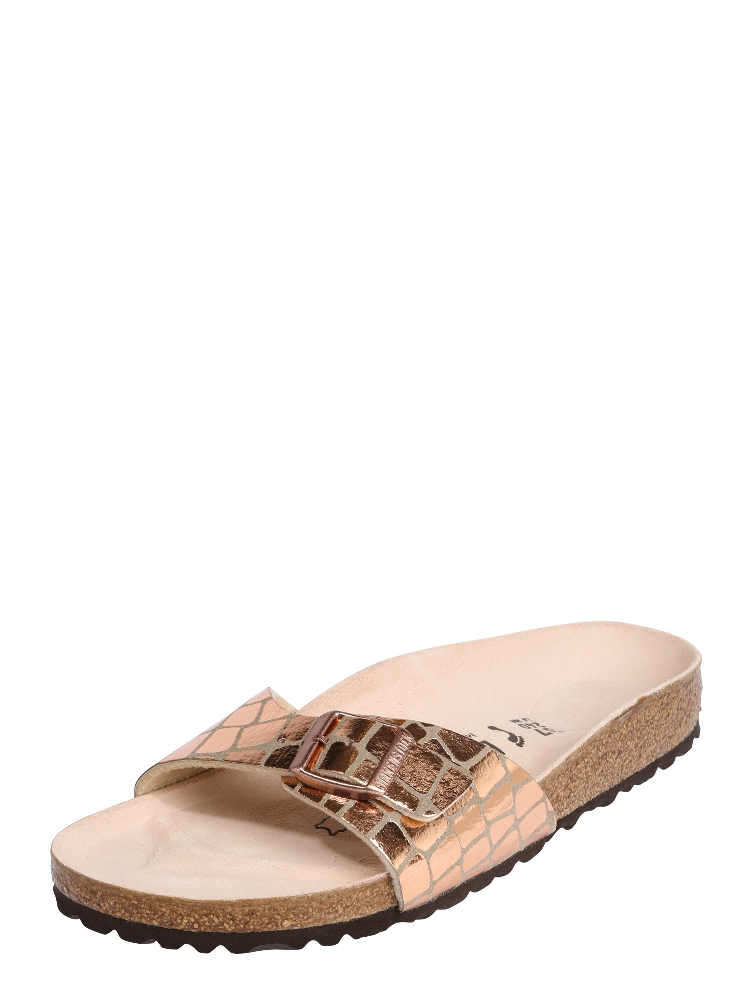 BIRKENSTOCK Šlepetės 'Madrid Gator Gleam'  bronzinė / ruda