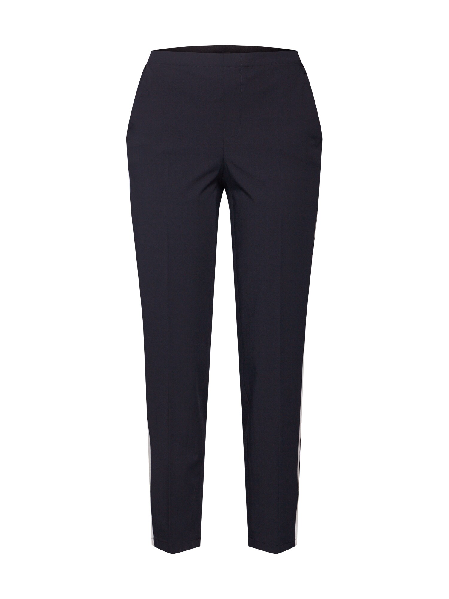 Opus Dames Broek Edira Solid Stripe Ros Donkerblauw Wit opus kopen in de aanbieding