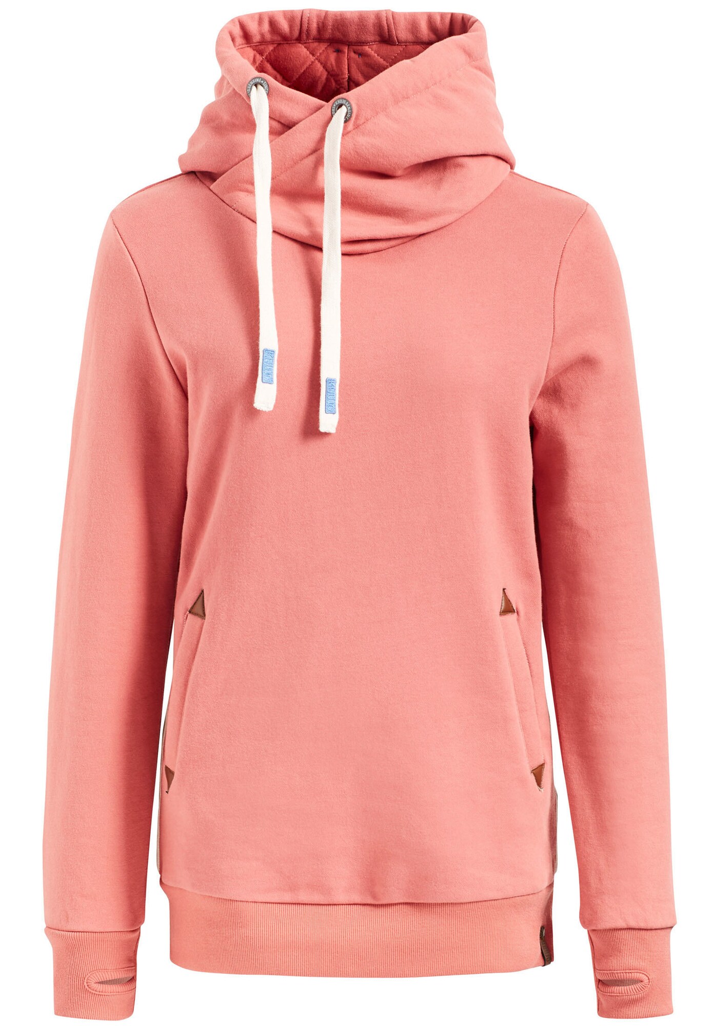 Khujo Dames Sweatshirt Ulyssa Bruin Koraal Wit khujo kopen in de aanbieding