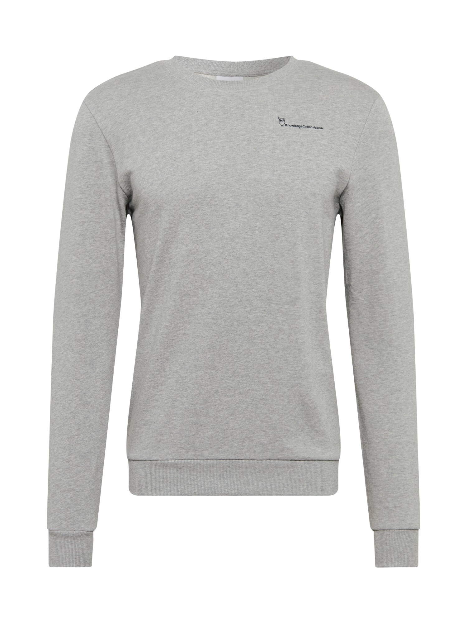 KnowledgeCotton Apparel Megztinis be užsegimo 'ELM'  šviesiai pilka / juoda