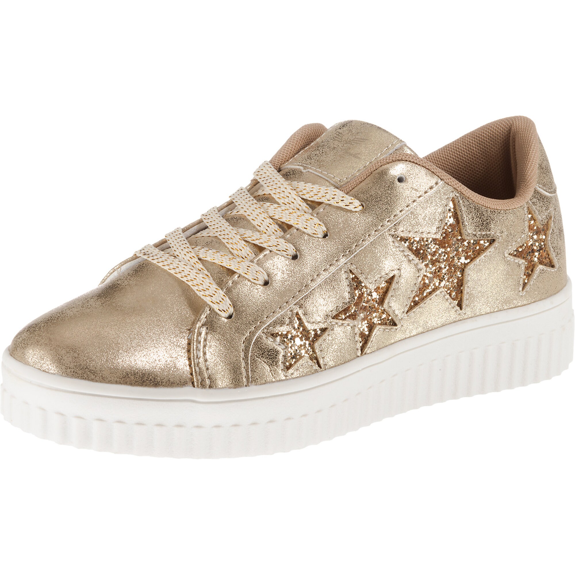 Fritzi Aus Preussen Dames Sneakers Laag Goud Wit fritzi aus preussen kopen in de aanbieding