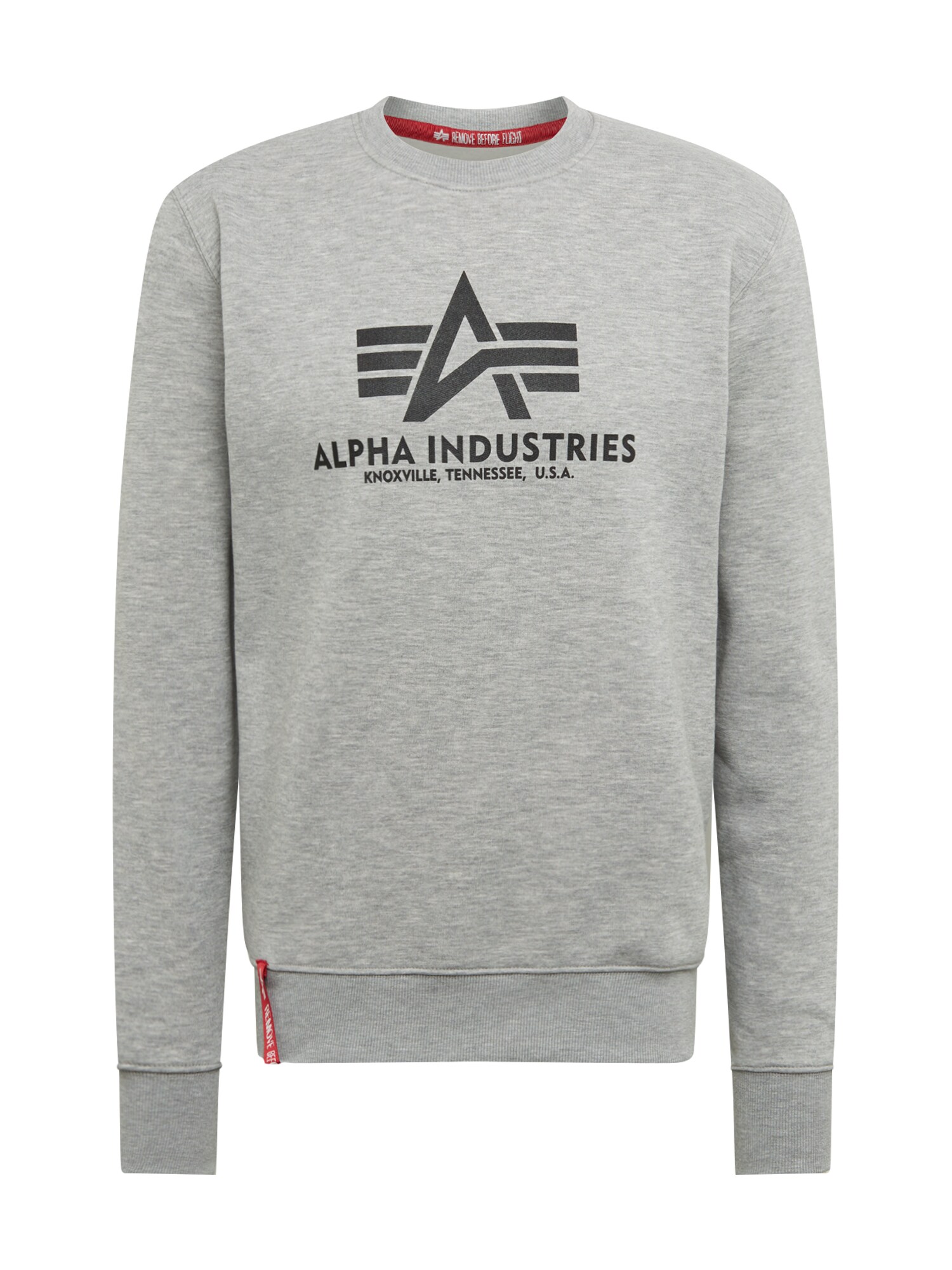 ALPHA INDUSTRIES Mikina  antracitová / svetlosivá / červená