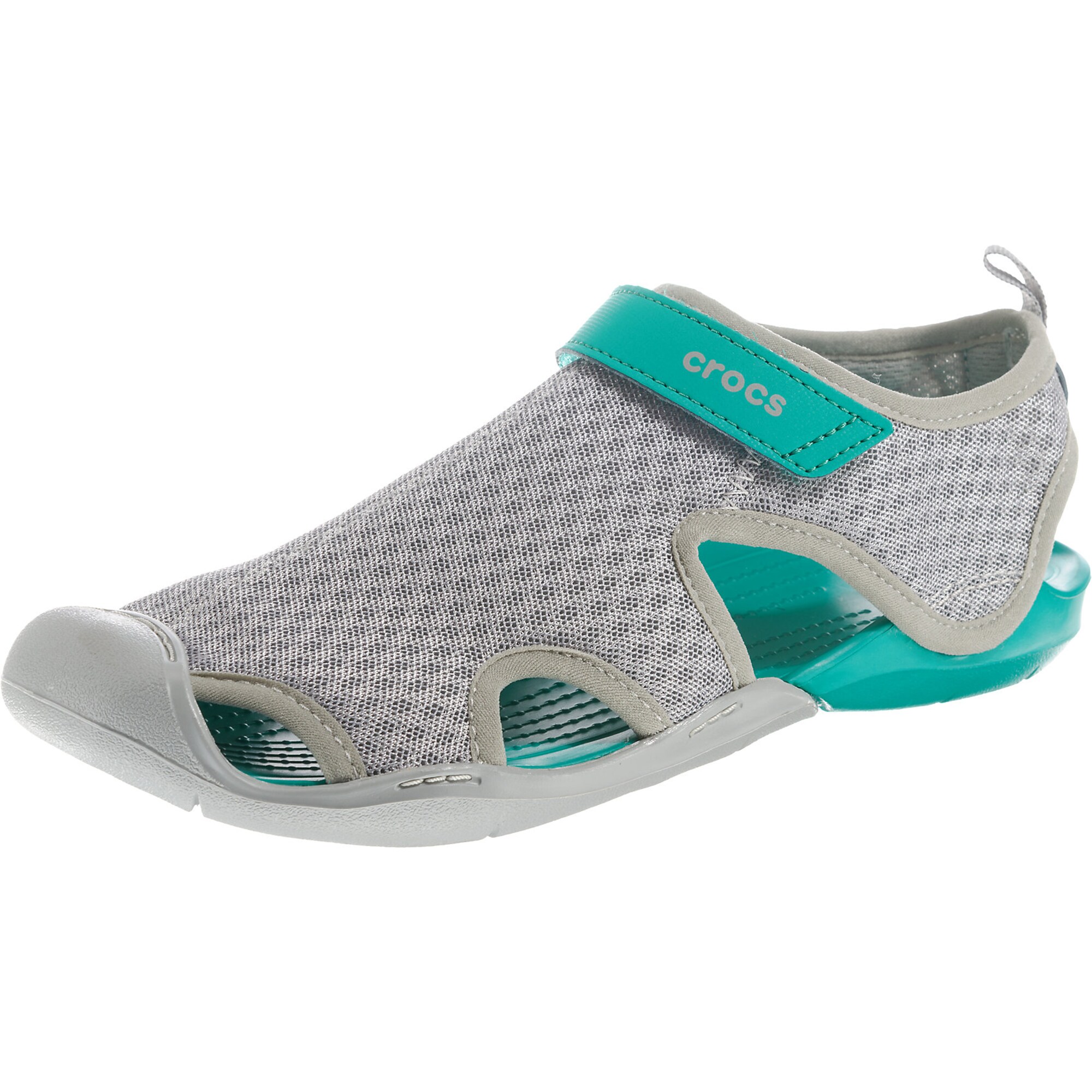 Crocs Dames Wandelsandalen Swiftwater Lichtgrijs Jade Groen crocs kopen in de aanbieding