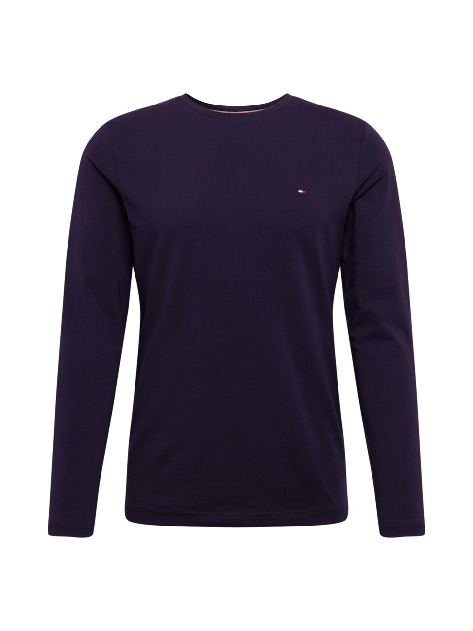 T-shirt 'Long Sleeve Slim' marinblå / röd