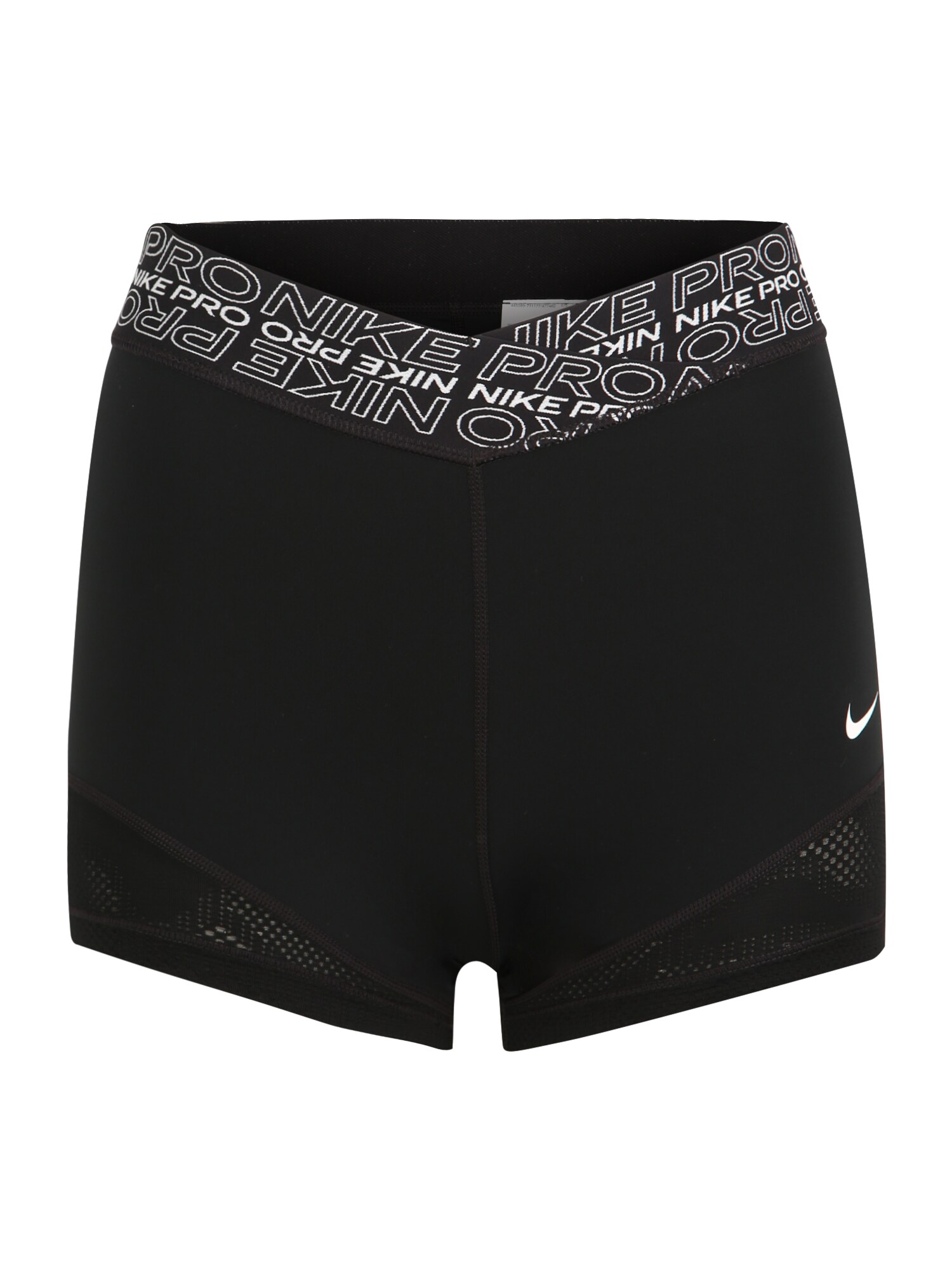 NIKE Sportinės kelnės 'Nike Pro'  juoda / balta
