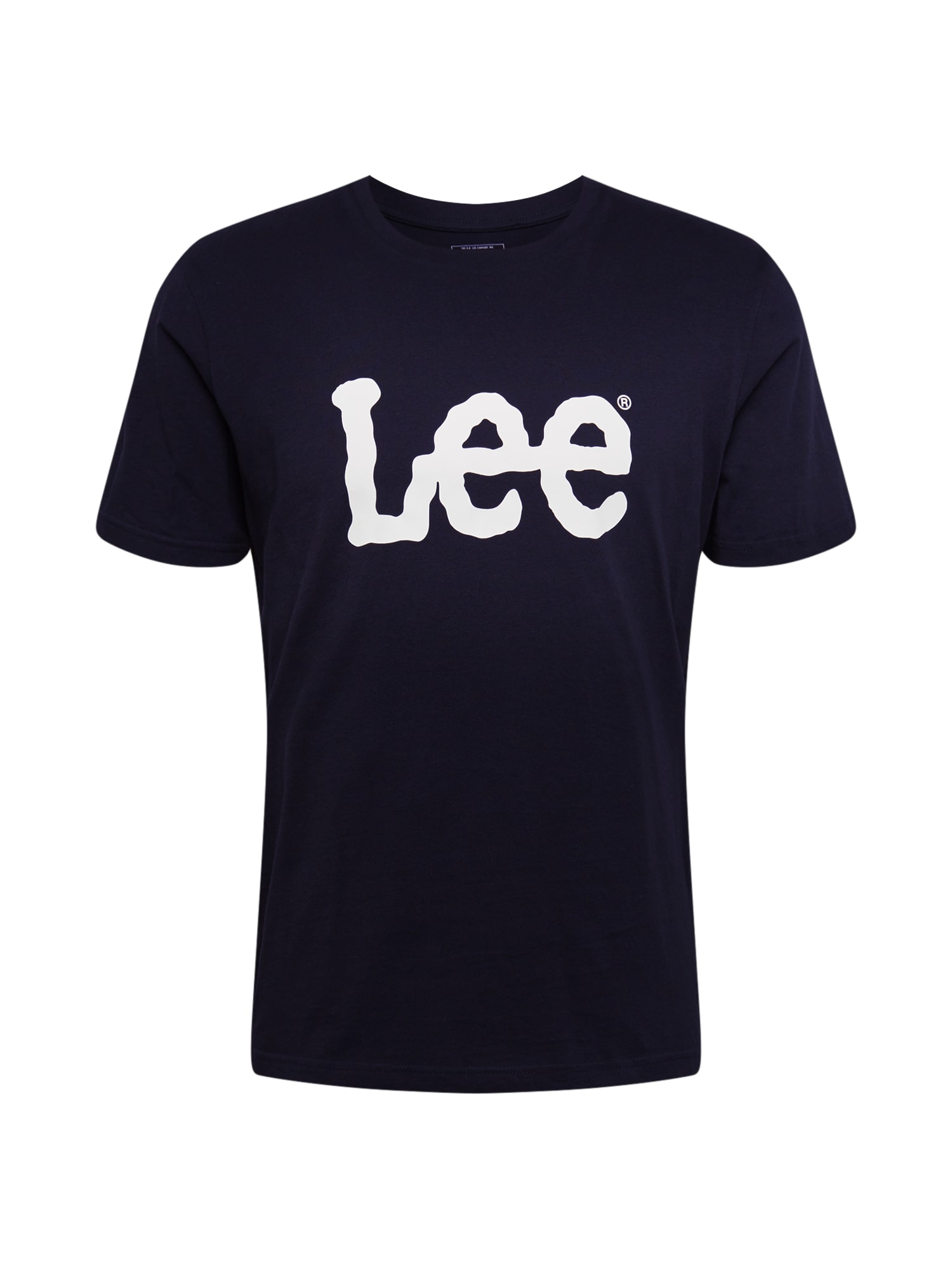 Lee Tričko 'Wobbly Logo Tee'  čierna / biela
