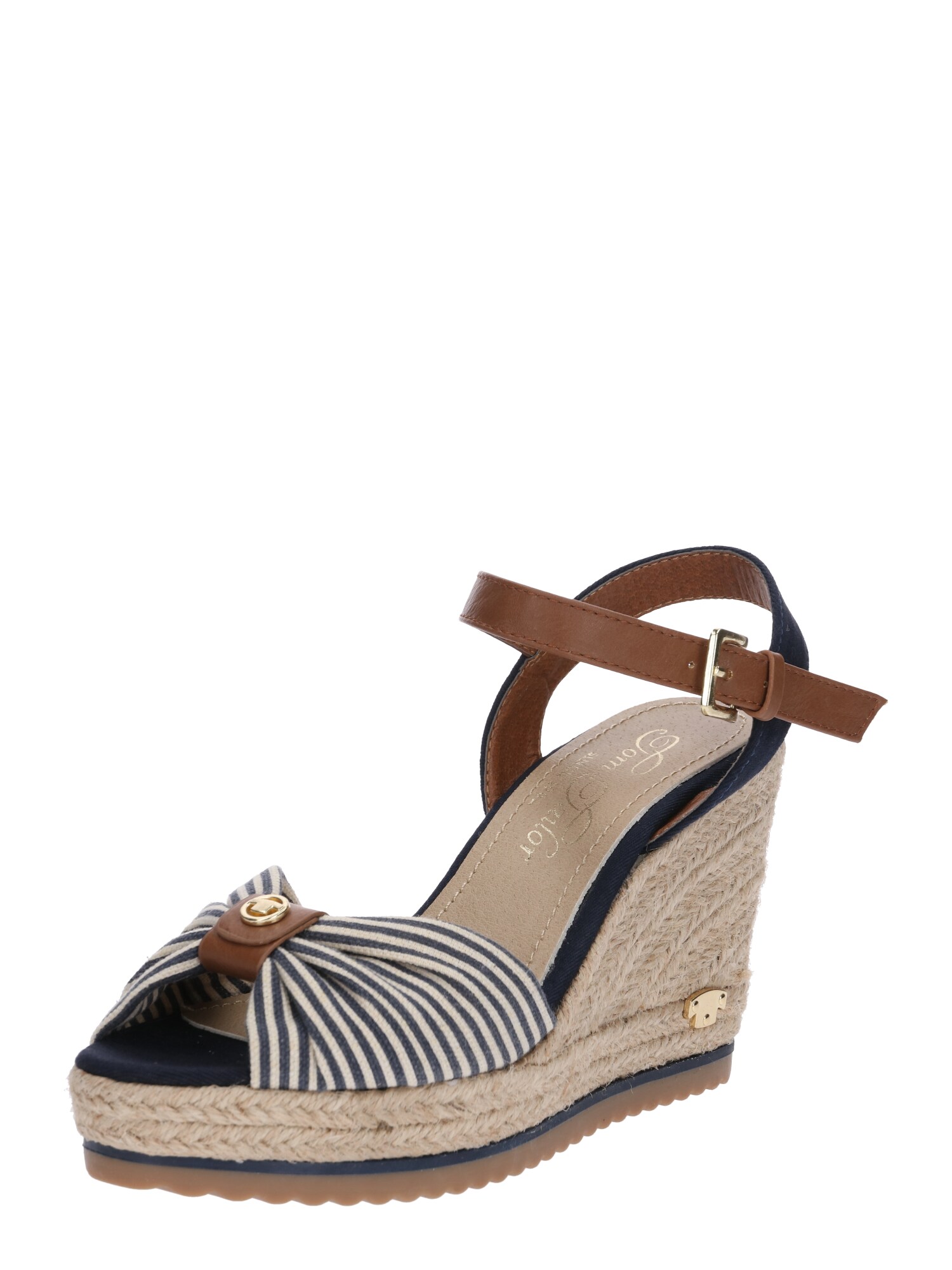 Tom Tailor Dames Sandaal Beige Navy tom tailor kopen in de aanbieding