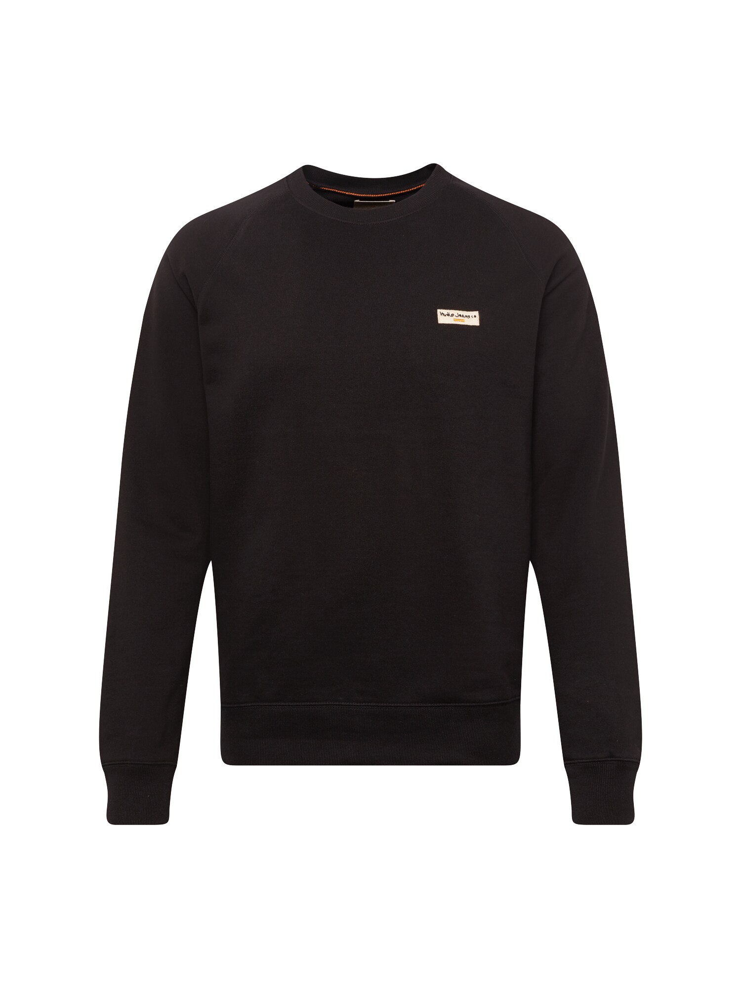 Nudie Jeans Co Heren Sweatshirt Samuel Logo Zwart nudie jeans co kopen in de aanbieding