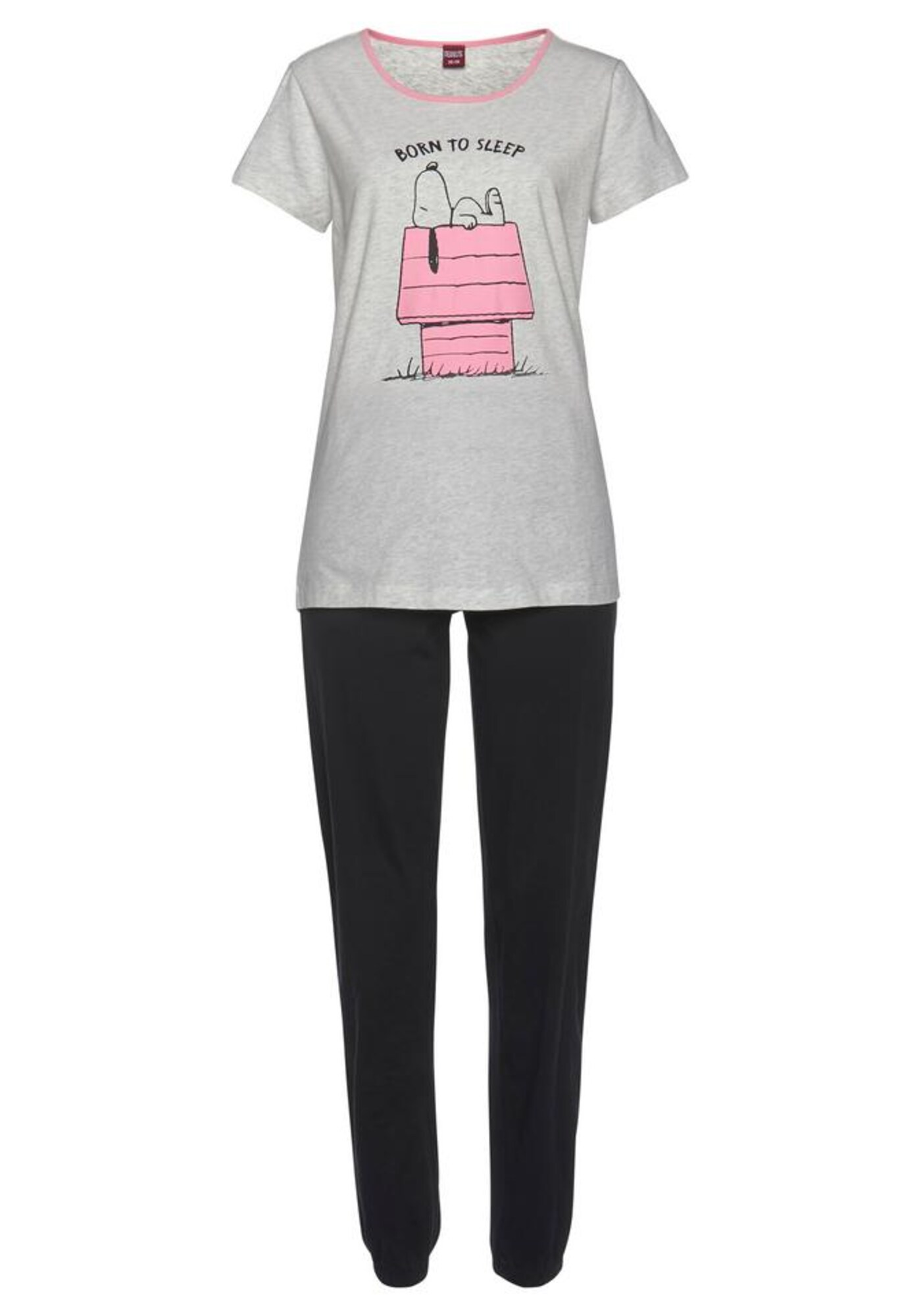 PEANUTS Pijama  gri / roz / negru