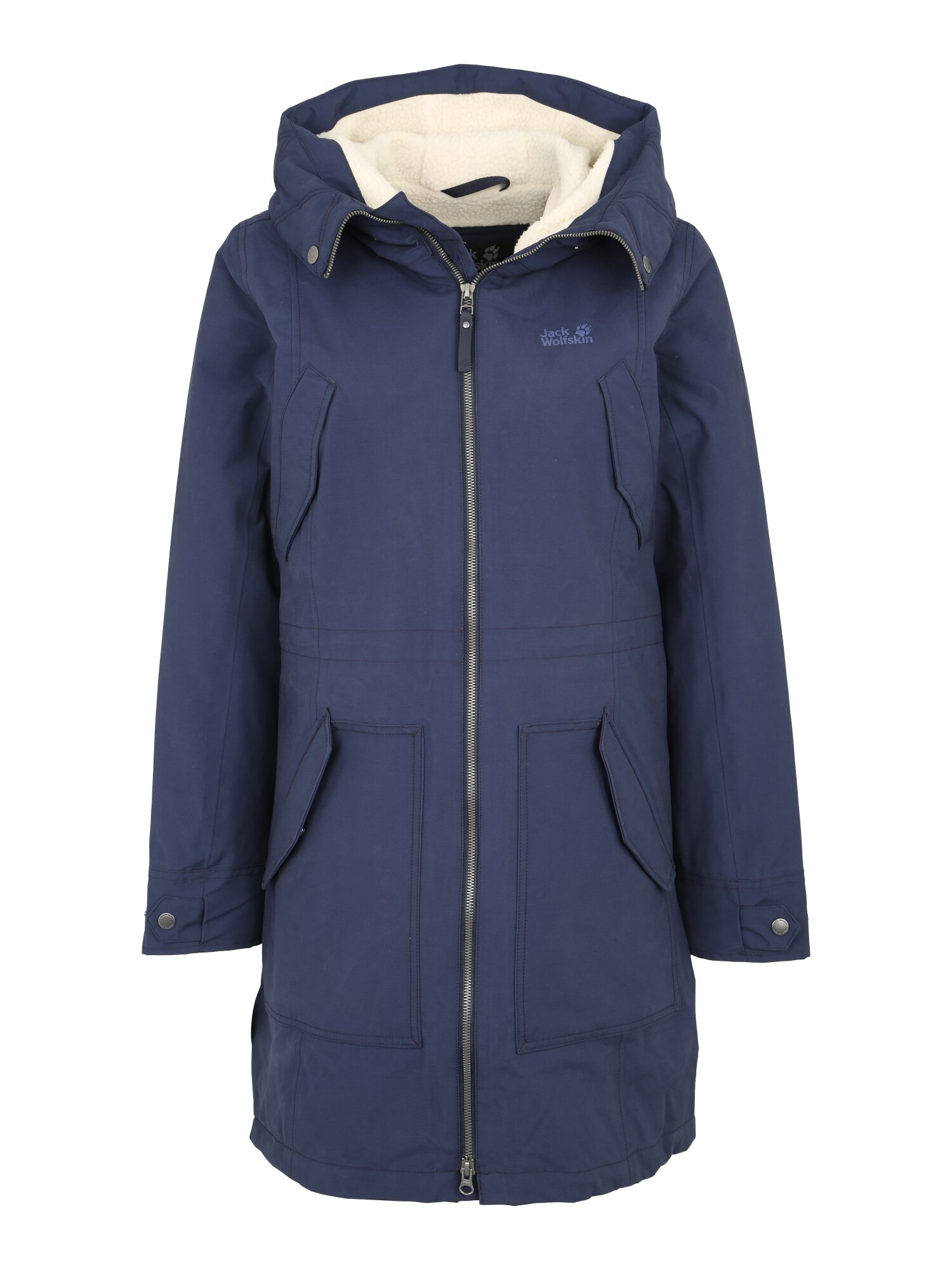 Jack Wolfskin Dames Outdoorjas Rocky Point Donkerblauw Wit jack wolfskin kopen in de aanbieding